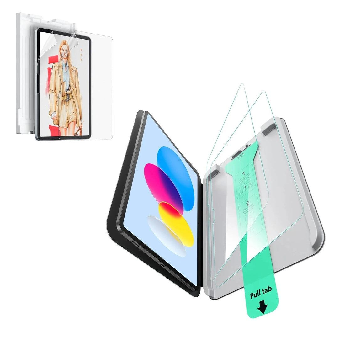 iPad 11" (A16, 2025) Paper-Feel Screen Protector Set - 2 Paper-Feel + 2 UltraFit Classic ESR ESR
