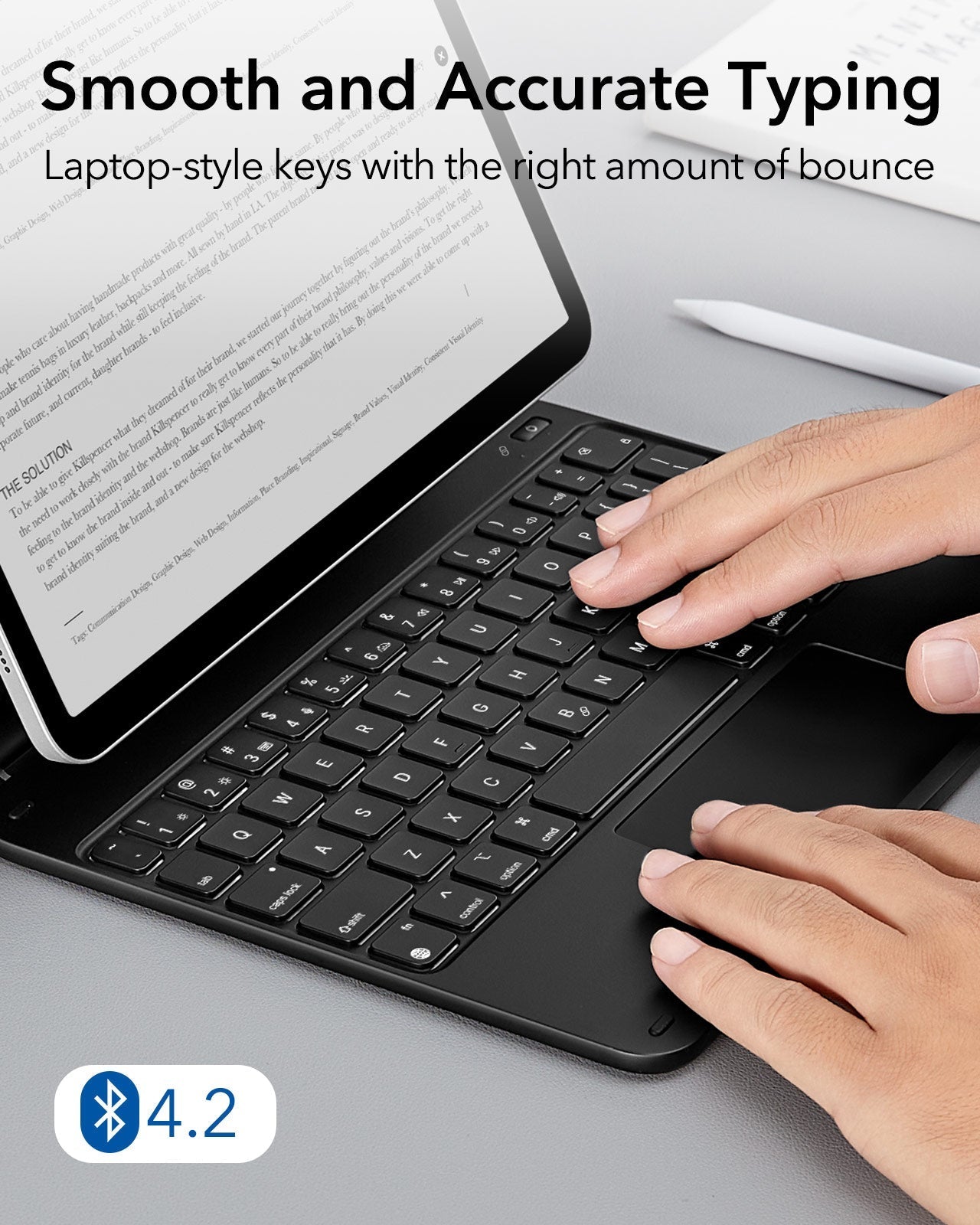 Black iPad 10th Gen Magnetic Keyboard Case | ESR Rebound Cover