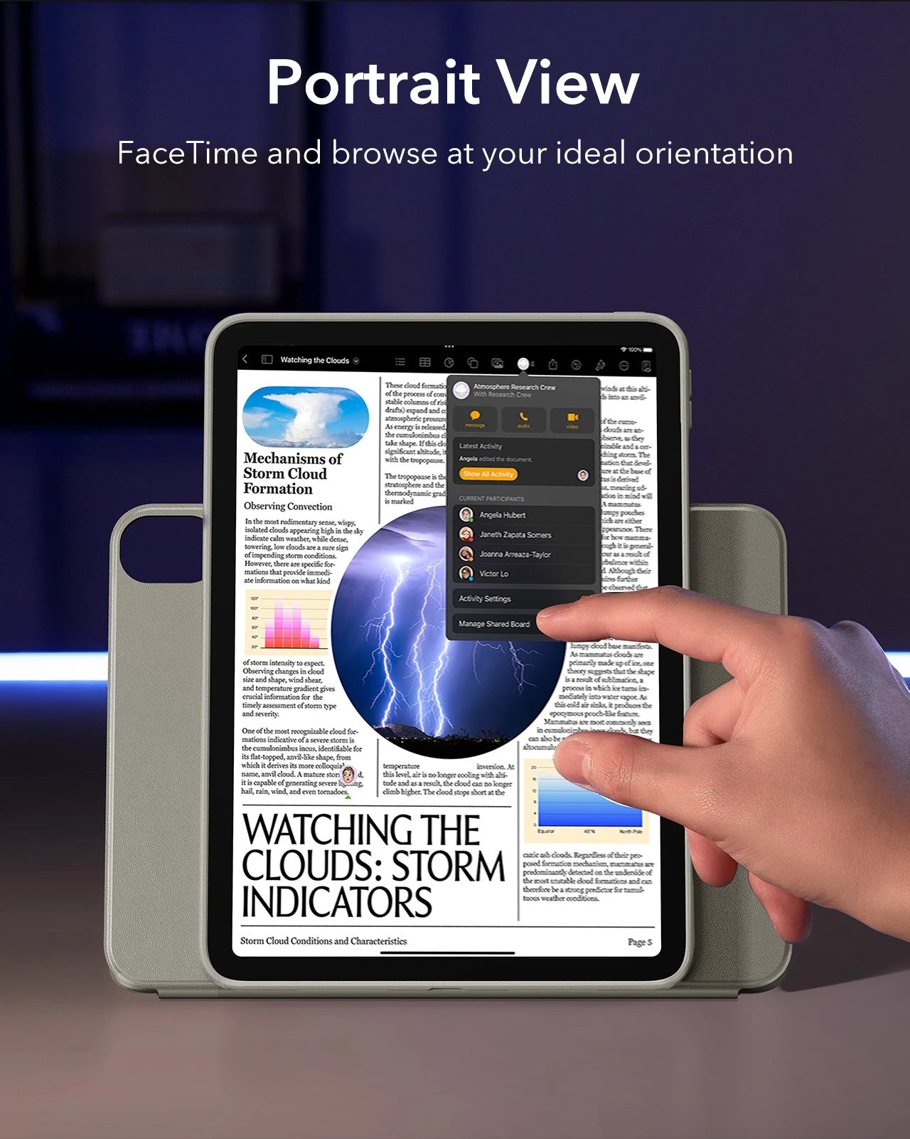 iPad 11" (A16, 2025) Shift Magnetic Case - Titanium ESR ESR