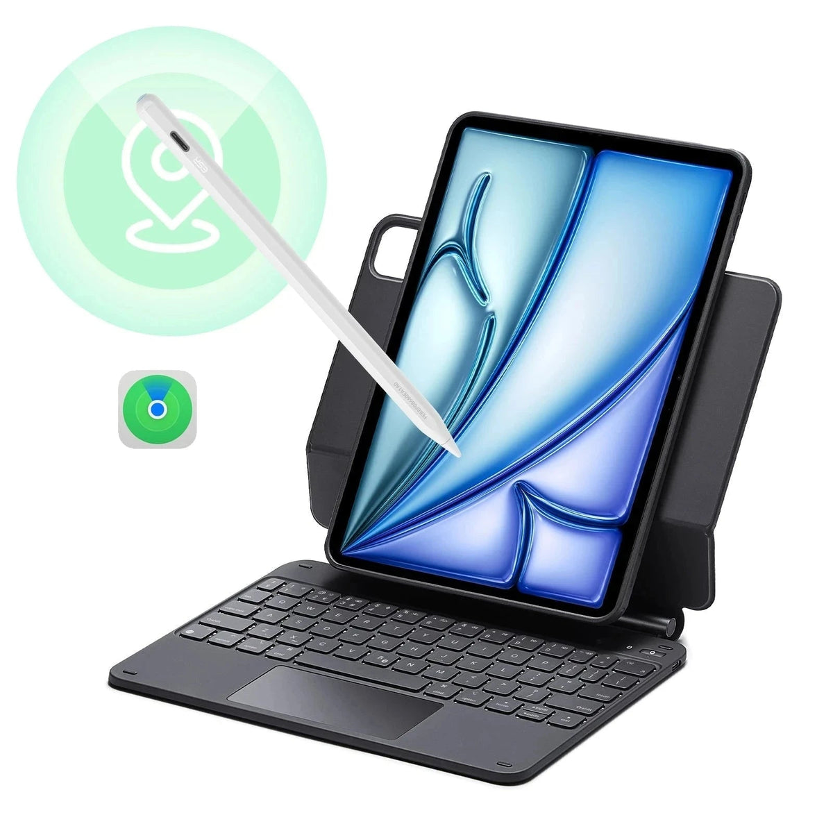 iPad Air 11ʺ Air 10.9ʺ Pro 11ʺ Rebound Magnetic Keyboard Case 360 Pencil Bundle UK Layout
