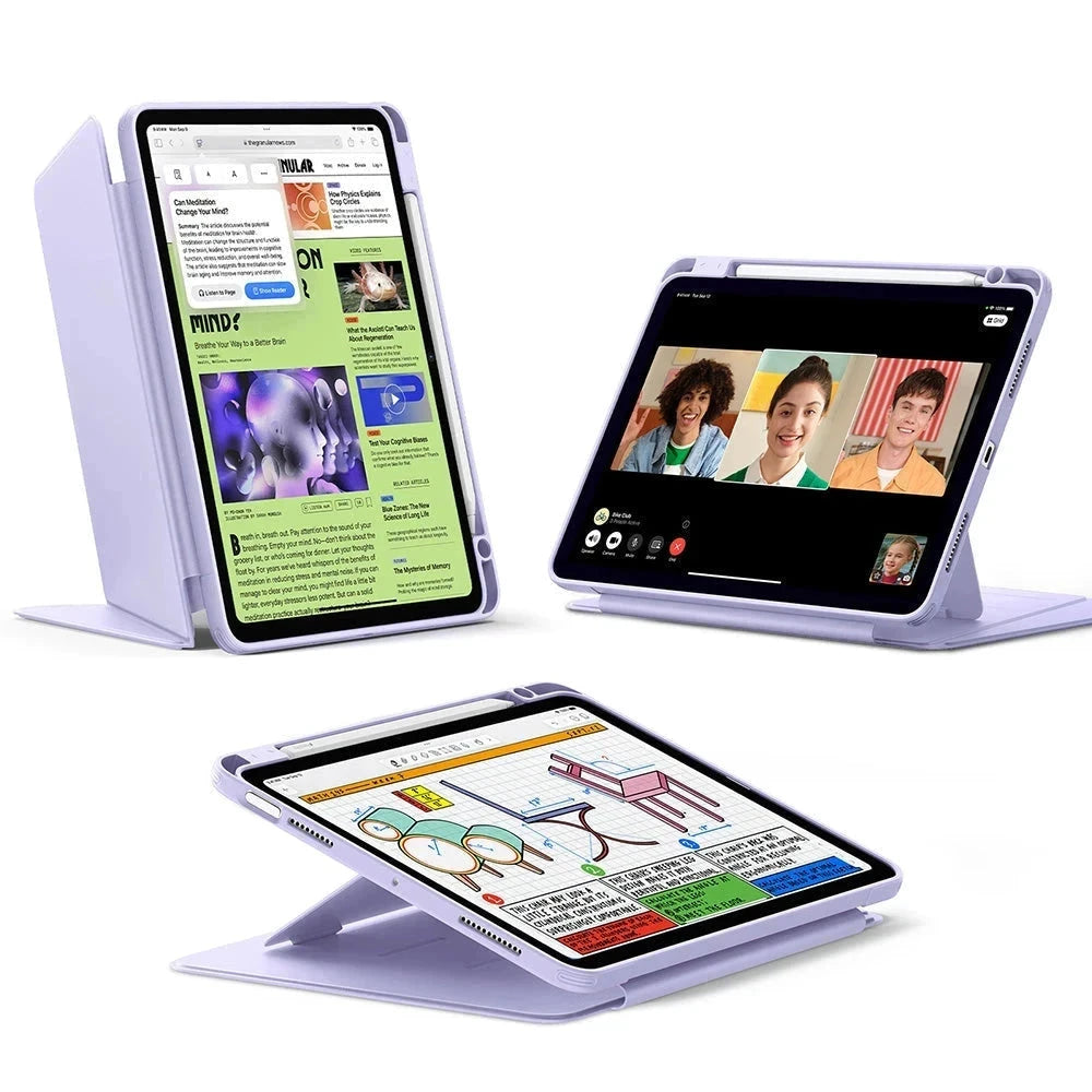 iPad Air 11" Flip Magnetic Case Pencil Holder Light