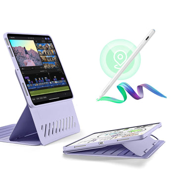 iPad Air 11" (2024) Bundle Shift Magnetic Case with Geo Digital Pencil - Light Purple ESR ESR