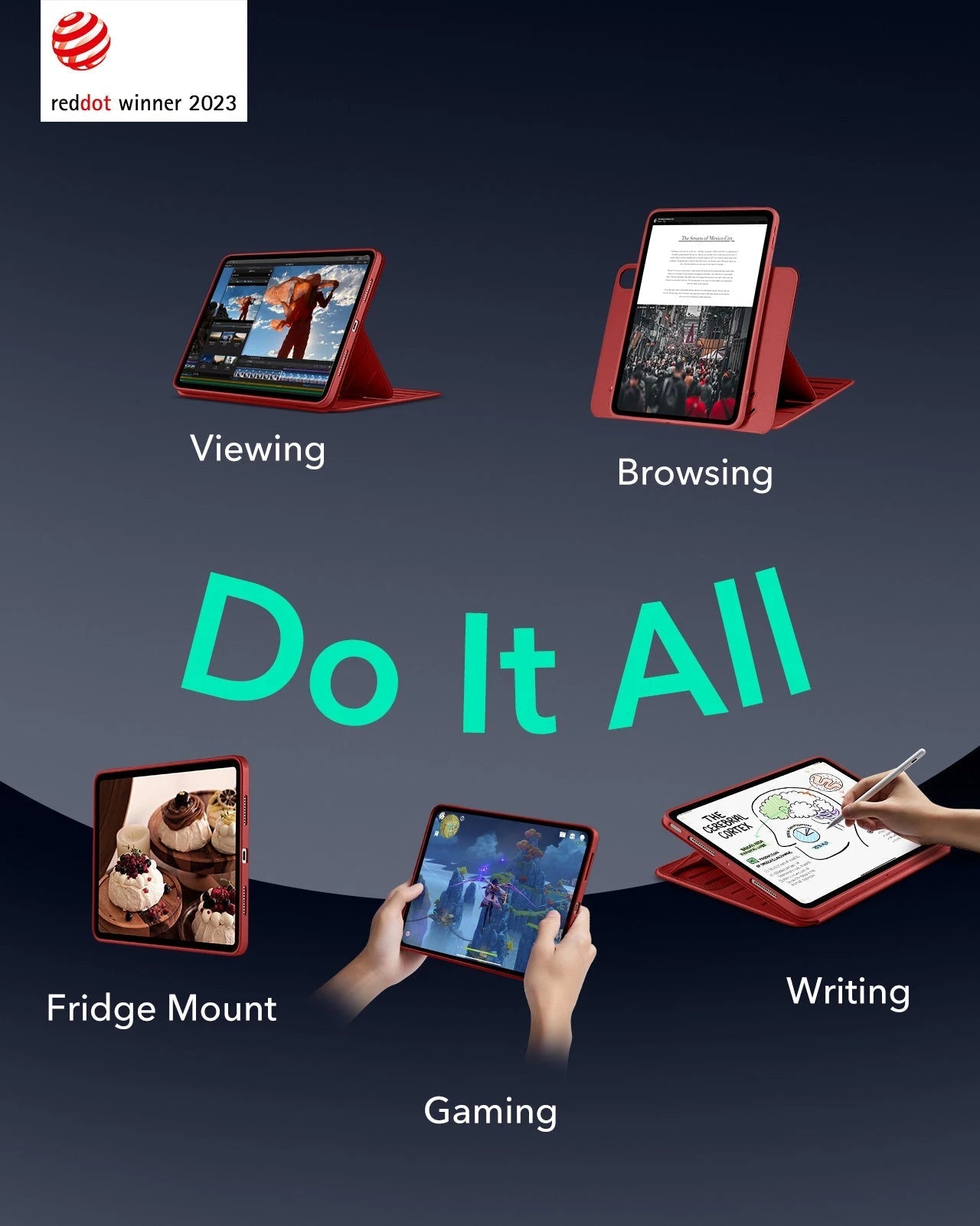 iPad Air 11″ (2025) Shift Transformation Bundle - Red ESR ESR