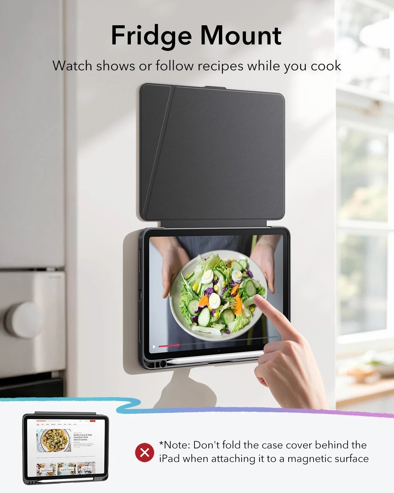 iPad Air 11" (M4) 2026 Bundle Flip Magnetic Case with Pencil Holder & Armorite® Paper-Feel Protection - Black ESR ESR