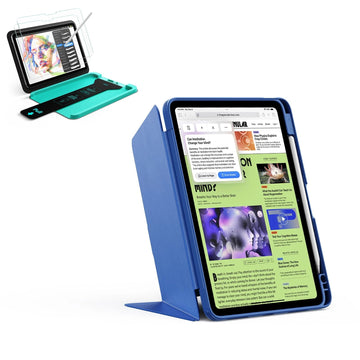 iPad Air 11" (M4) 2026 Bundle Flip Magnetic Case with Pencil Holder & Armorite® Paper-Feel Protection - Navy Blue ESR ESR