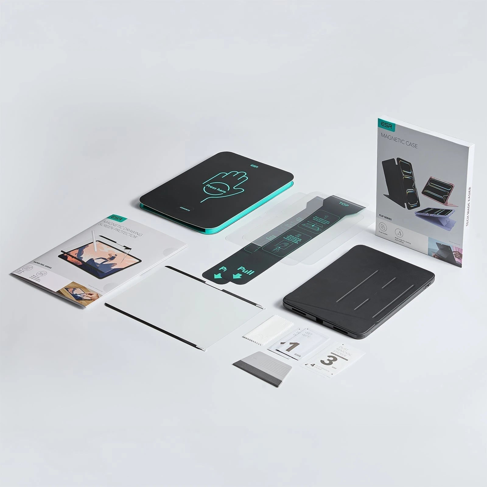 iPad Air 11" (M4) 2026 Bundle Flip Magnetic Case with Pencil Holder, Paper-Feel Magnetic & Armorite® Protection - Light Purple ESR ESR