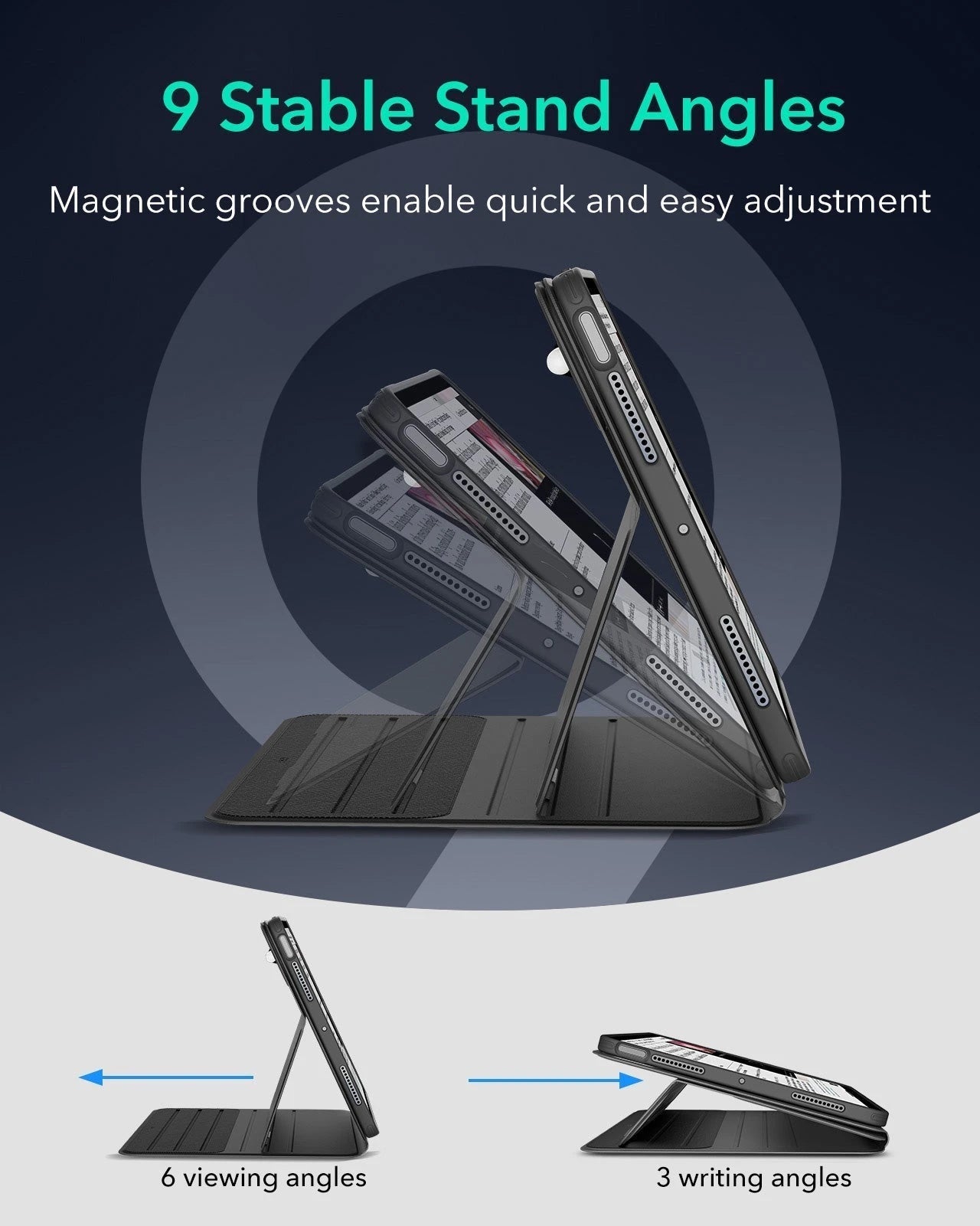 iPad Air 11" (M4) 2026 Bundle Shift Magnetic Case & Armorite® Paper-Feel Protection - Black ESR ESR