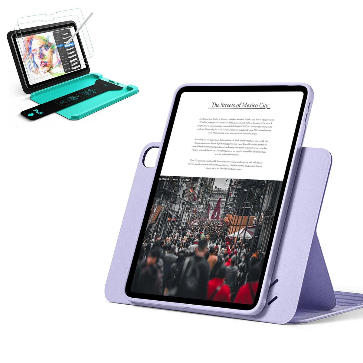iPad Air 11" 2026 Bundle Shift Magnetic Case & Armorite® Paper Feel Protection Light