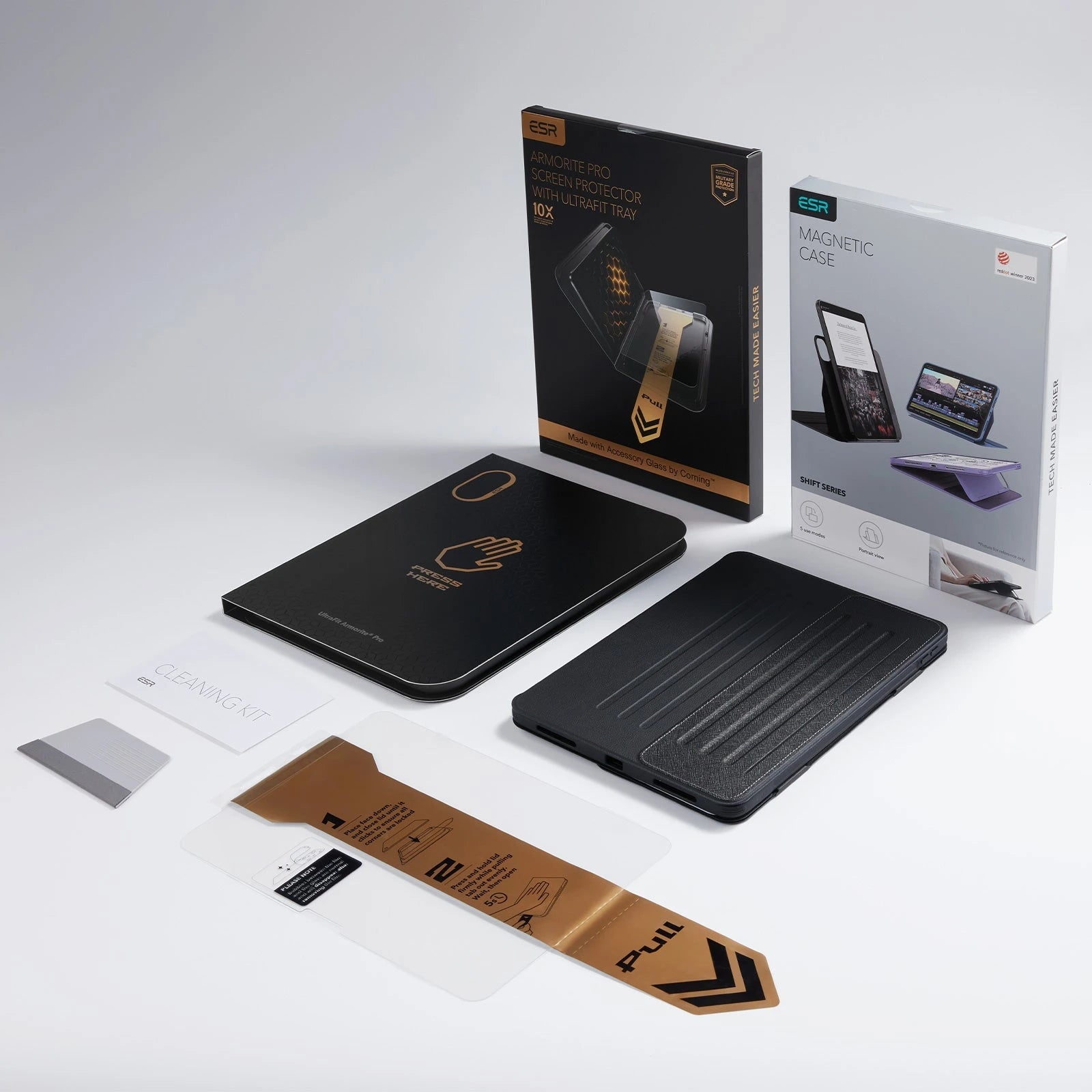iPad Air 11" (M4) 2026 Bundle Shift Magnetic Case & Armorite® Pro Screen Protector With UltraFit Tray