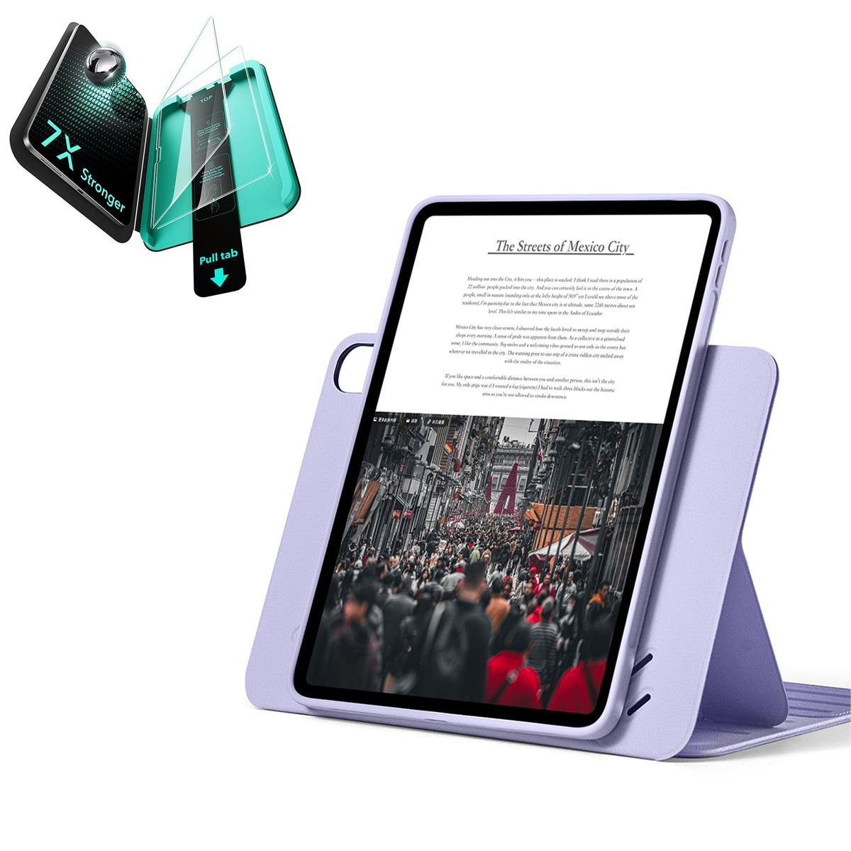 iPad Air 11" 2026 Bundle Shift Magnetic Case & Armorite® Protection Light