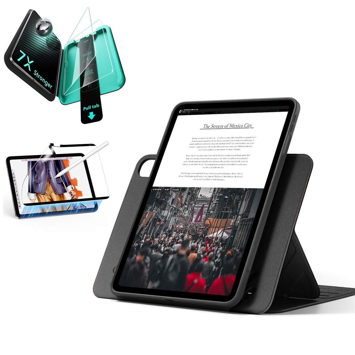 iPad Air 11" 2026 Bundle Shift Magnetic Case Papel Feel Magnetic & Armorite® Protection