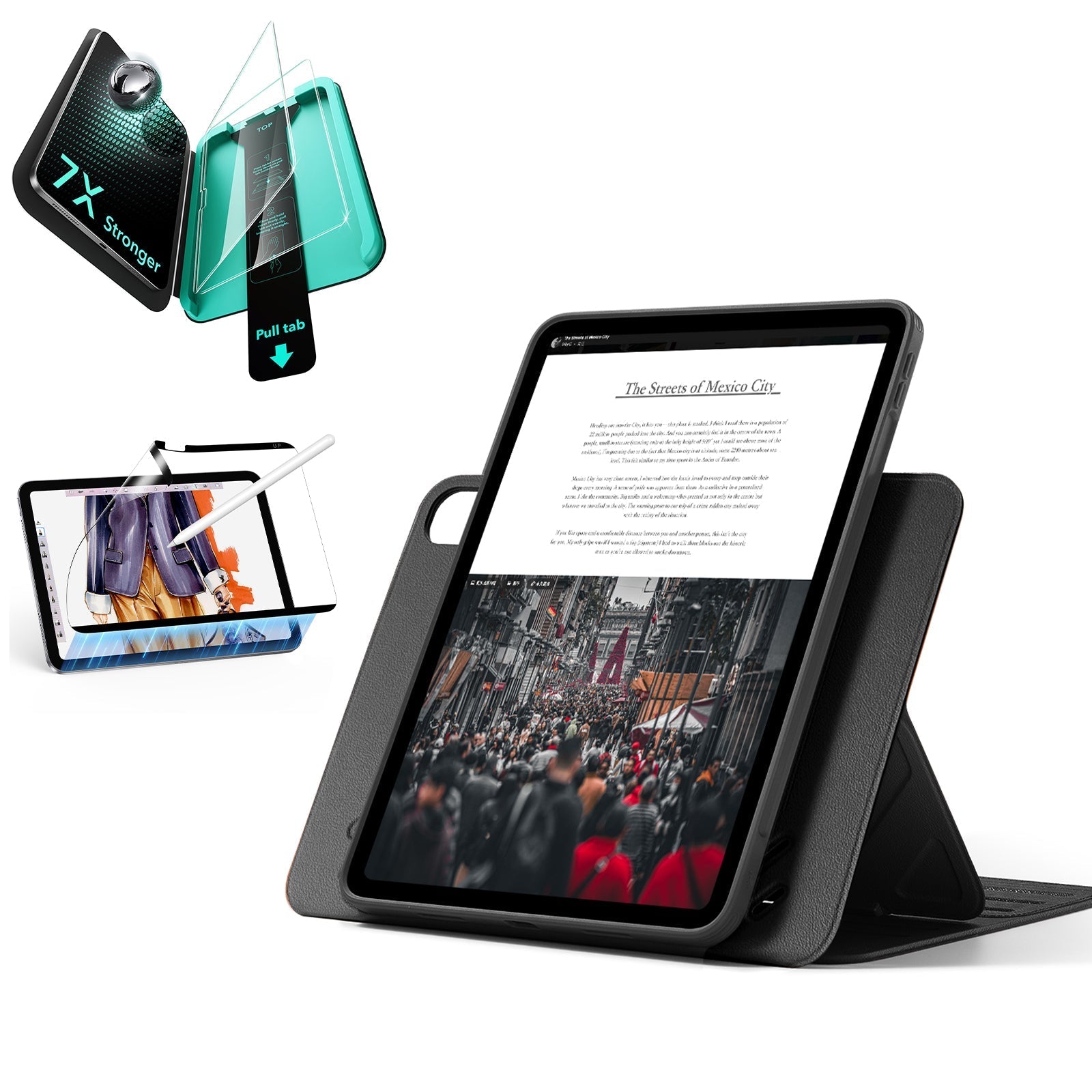 iPad Air 11" (M4) 2026 Bundle Shift Magnetic Case, Papel-Feel Magnetic & Armorite® Protection - Black ESR ESR