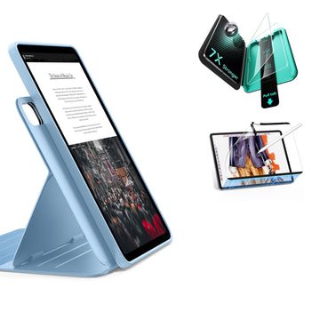 iPad Air 11" (M4) 2026 Bundle Shift Magnetic Case, Papel-Feel Magnetic & Armorite® Protection - Blue