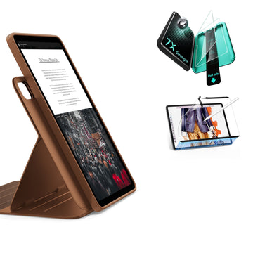 iPad Air 11" (M4) 2026 Bundle Shift Magnetic Case, Papel-Feel Magnetic & Armorite® Protection - Brown