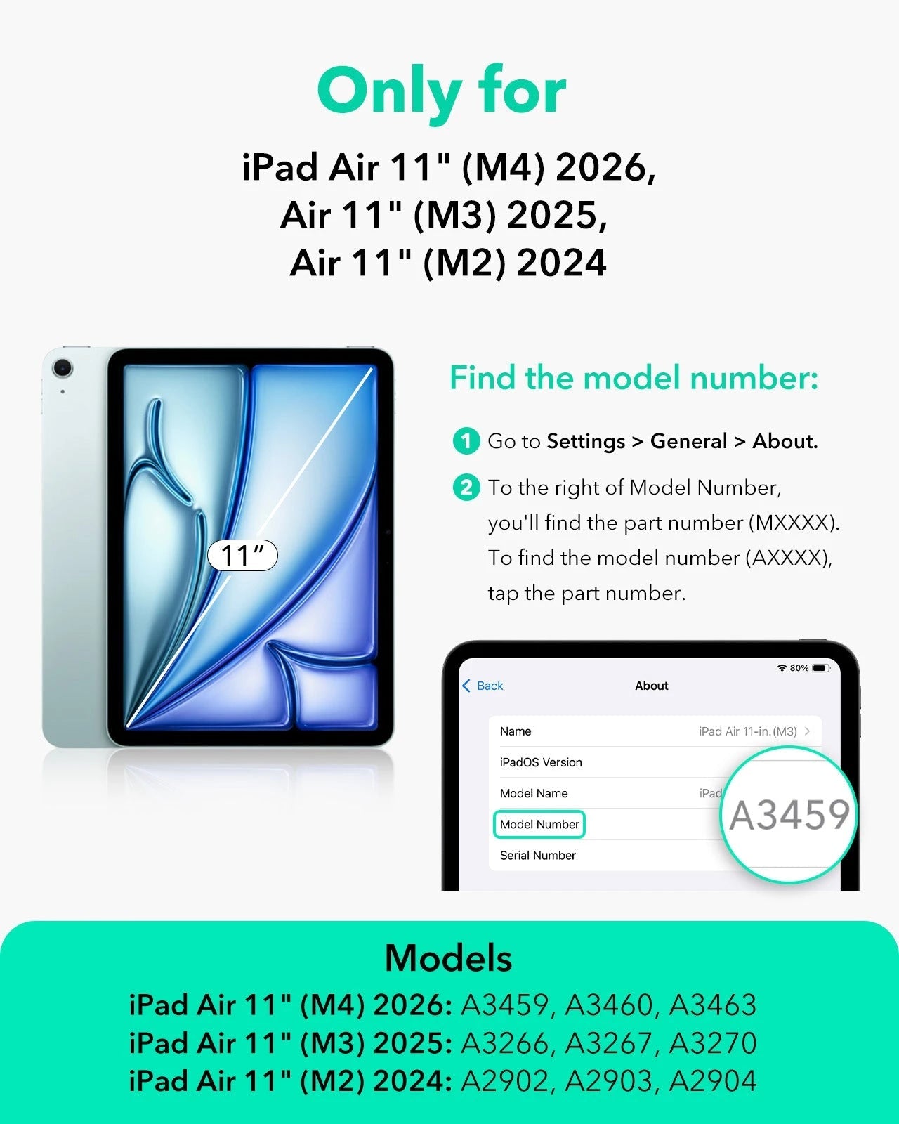 iPad Air 11" (M4) 2026 Paper-Feel Magnetic Screen Protector - 1 Pack ESR ESR