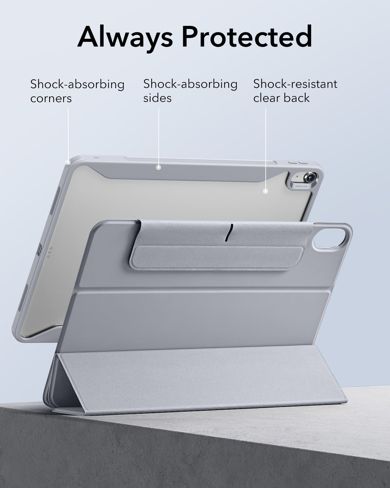 iPad Air 11" (M4) 2026 Rebound Hybrid Case 360 - Grey ESR ESR
