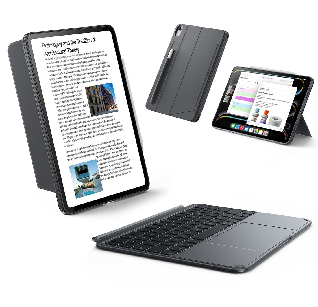 iPad Air 11" (M4) 2026 Shift Keyboard Case (Detachable) -UK Layout-Dark Gray ESR ESR
