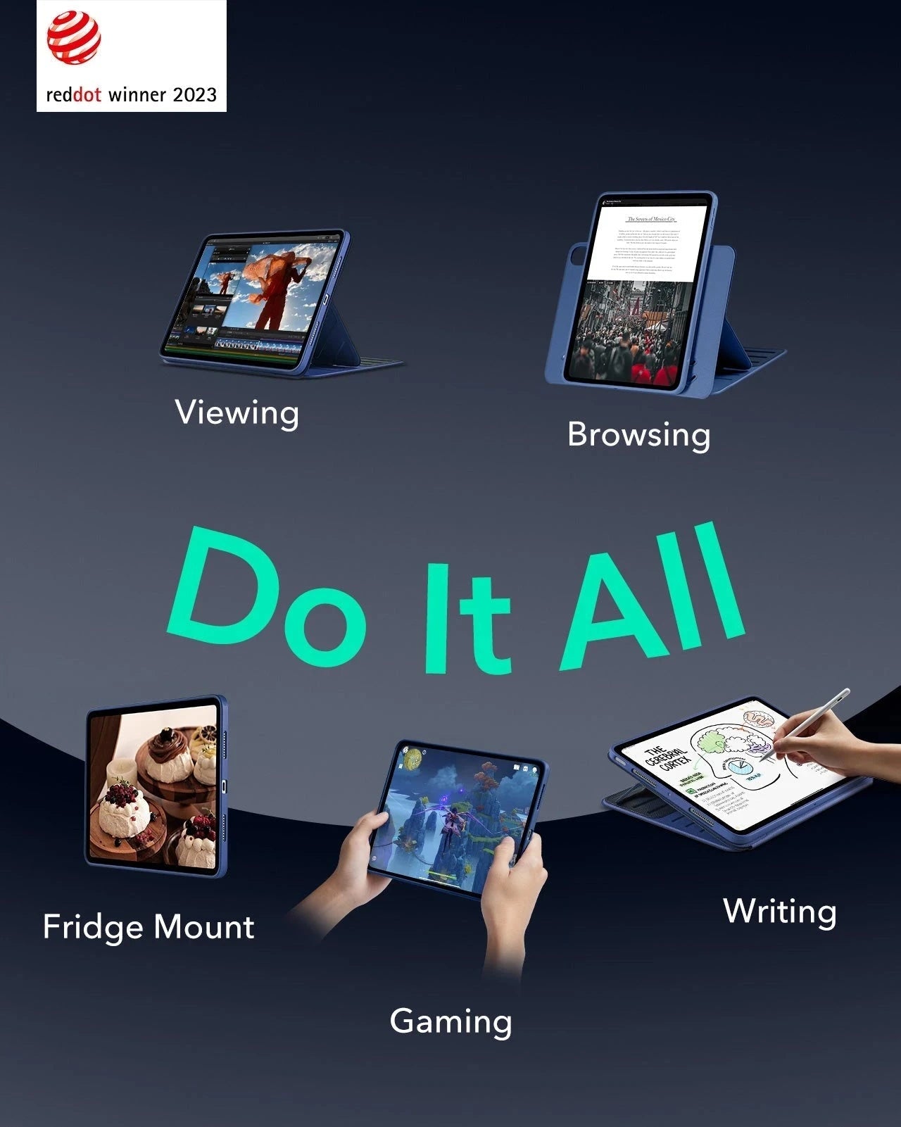 iPad Air 11" (M4) 2026 Shift Magnetic Case - Navy Blue ESR ESR