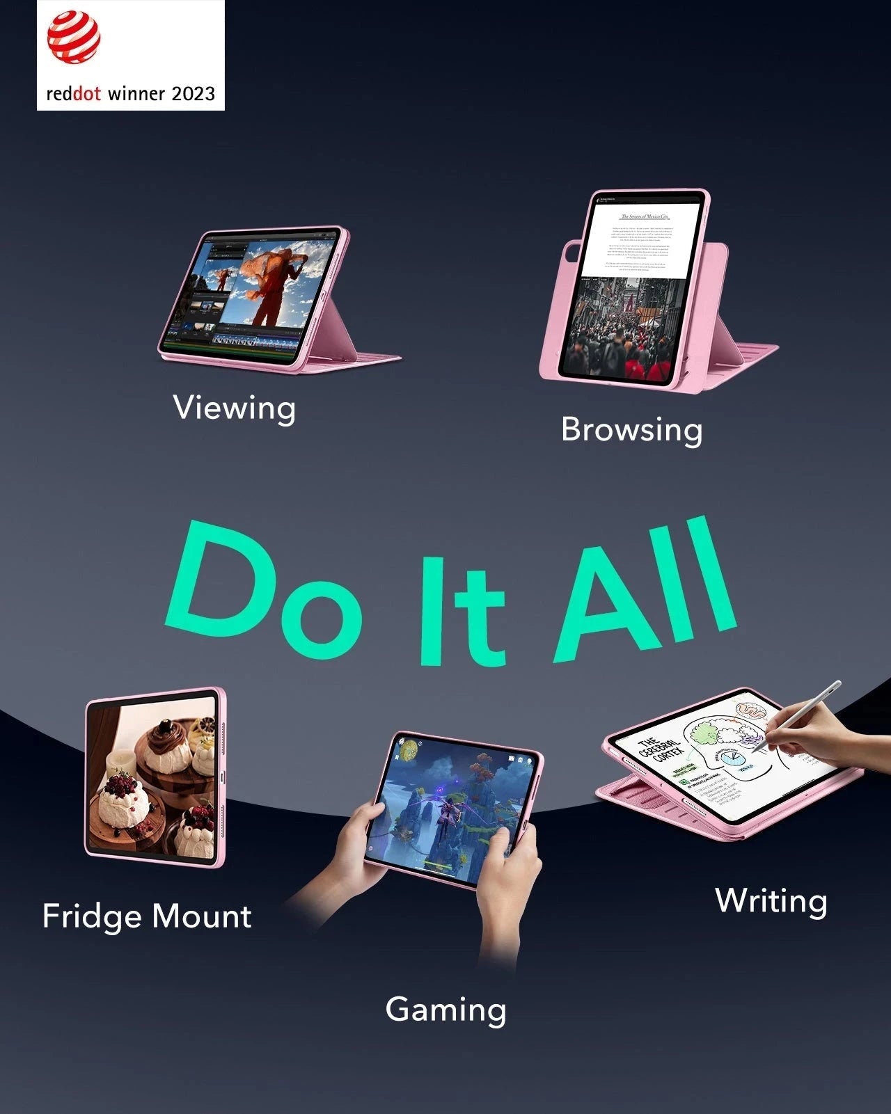 iPad Air 11" (M4) 2026 Shift Magnetic Case - Pink ESR ESR