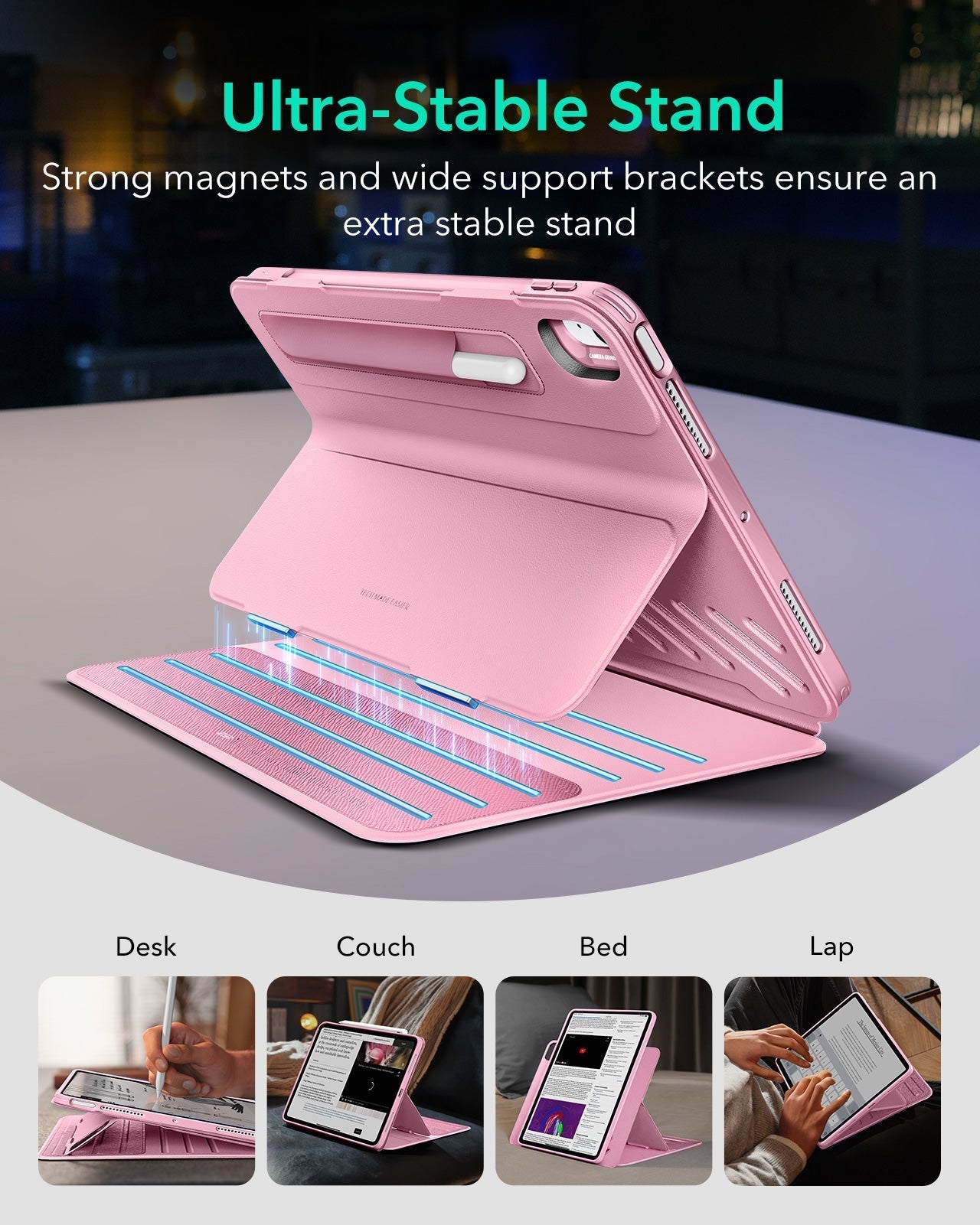 iPad Air 11" (M4) 2026 Shift Magnetic Case - Pink ESR ESR
