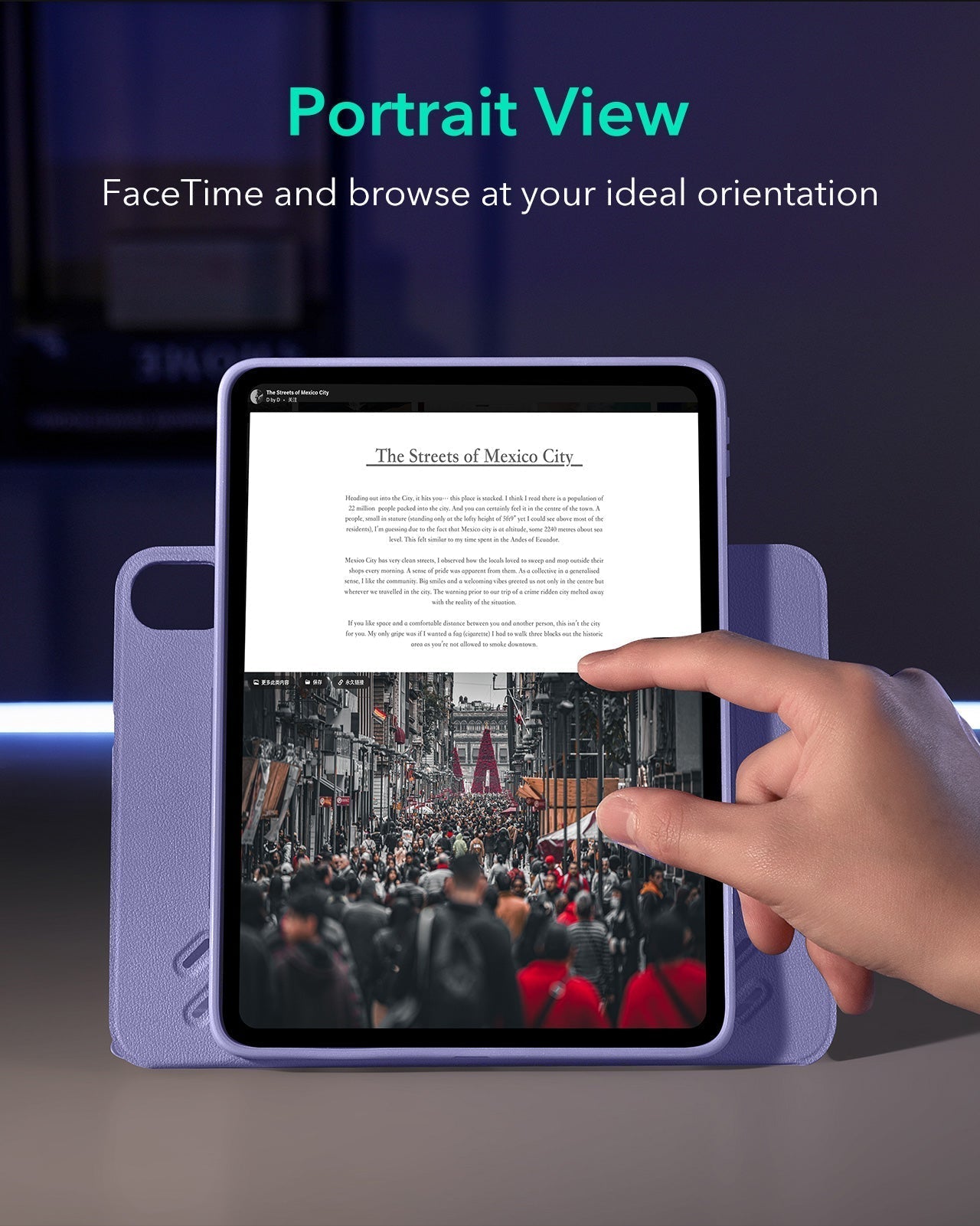iPad Air 11" (M4) 2026 Shift Magnetic Case - Purple ESR ESR