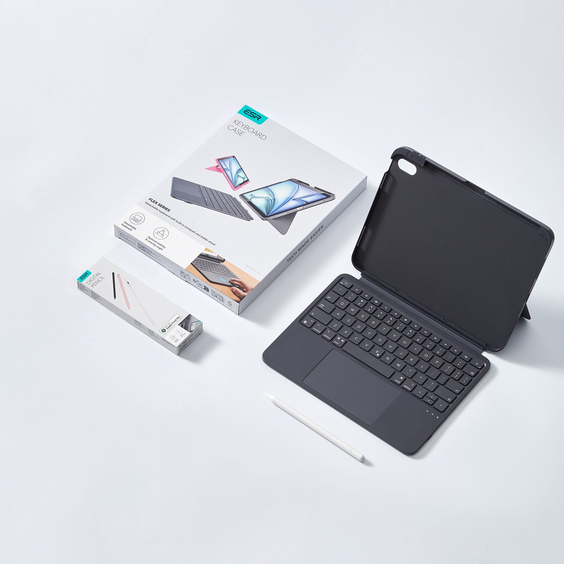 In the Box: keyboard case / 1 digital pencil with Find My