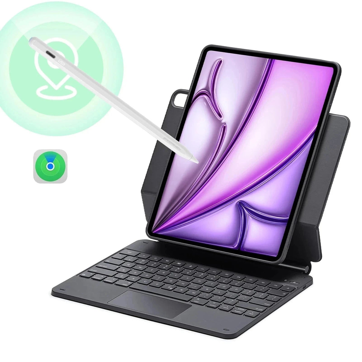 iPad Air 13ʺ Rebound Magnetic Keyboard Case 360 Pencil Bundle UK Layout