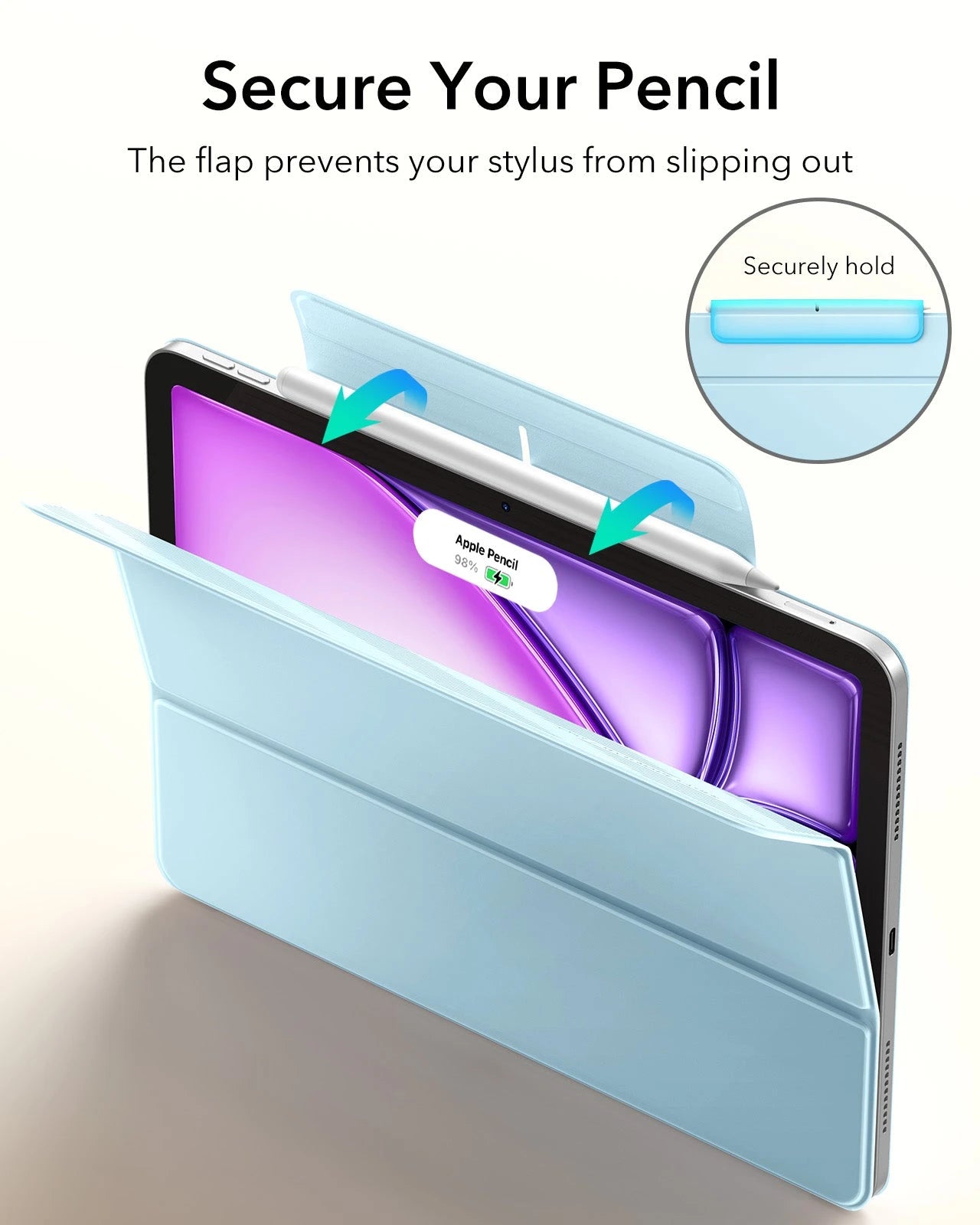 iPad Air 13" (2025) Rebound Magnetic Case - Light Blue ESR ESR