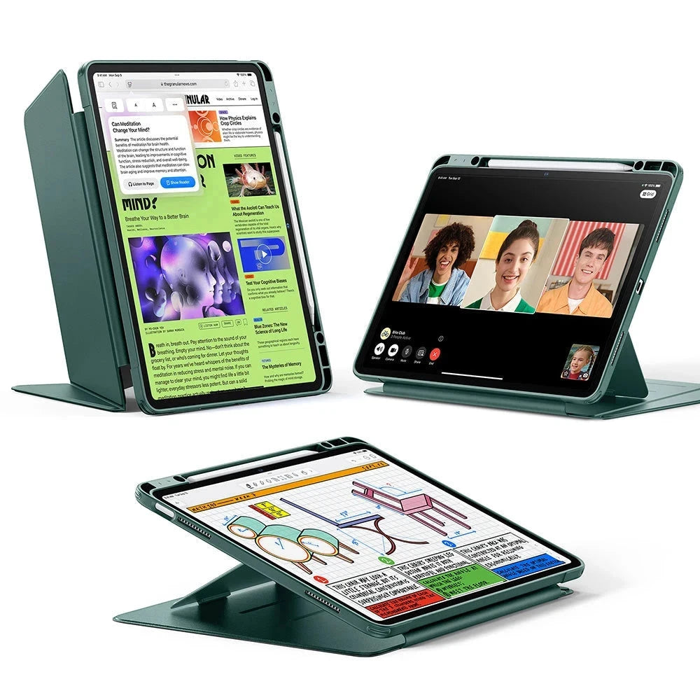 iPad Air 13" (2025) Flip Magnetic Case with Pencil Holder - Green ESR ESR