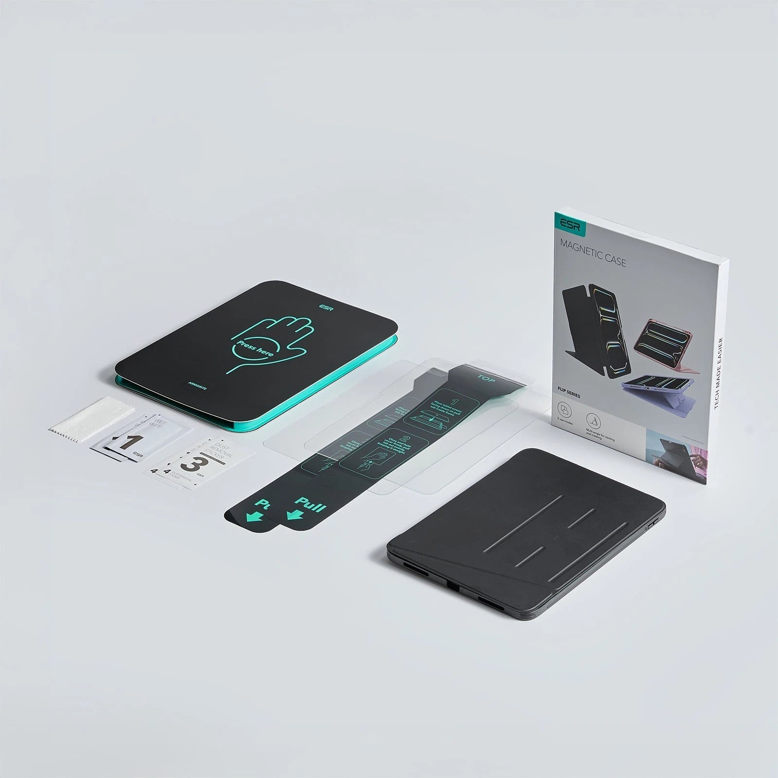 iPad Air 13" (M4) 2026 Bundle Flip Magnetic Case with Pencil Holder & Armorite® Paper-Feel Protection - Navy Blue ESR ESR