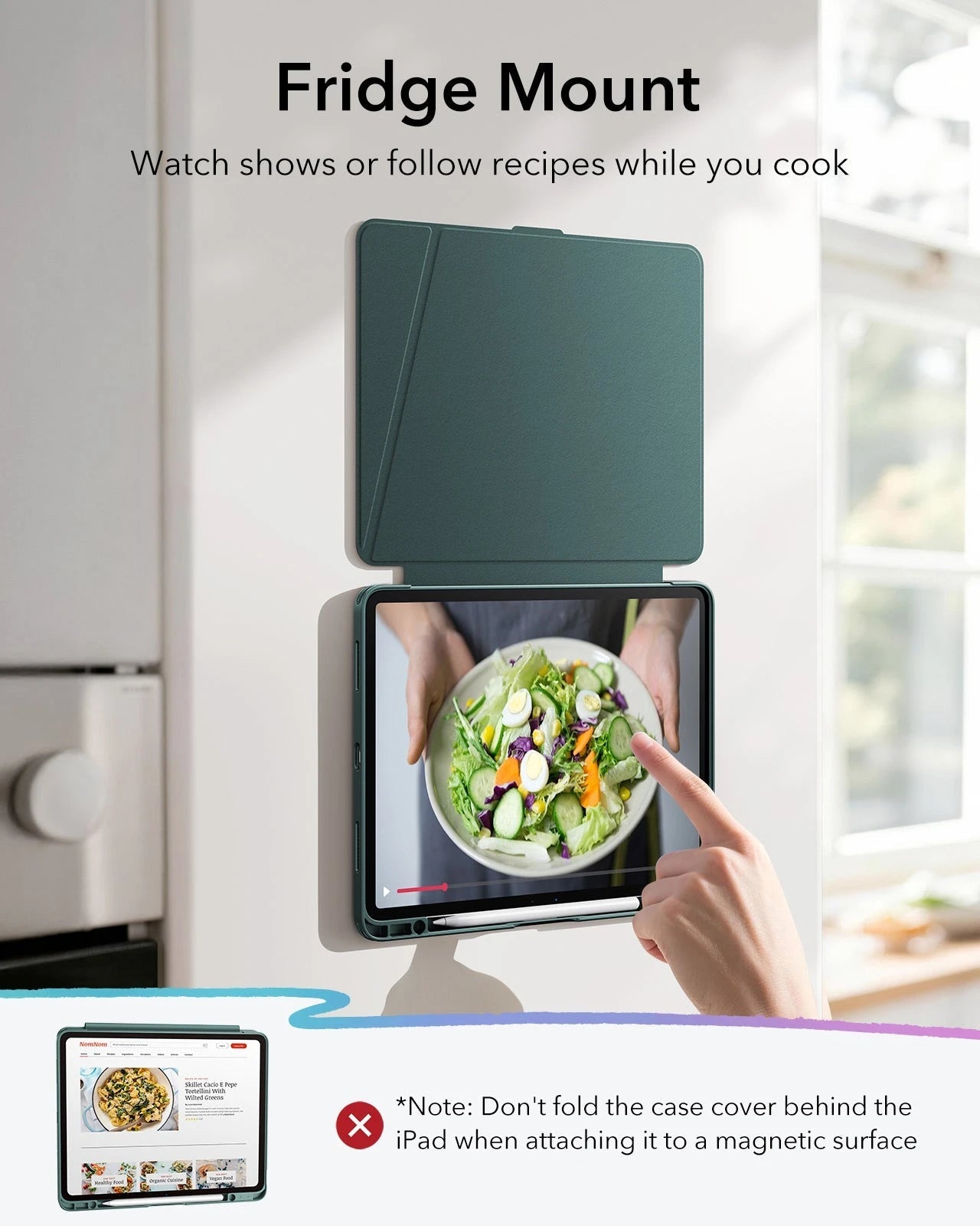 iPad Air 13" (M4) 2026 Flip Magnetic Case with Pencil Holder - Green ESR ESR