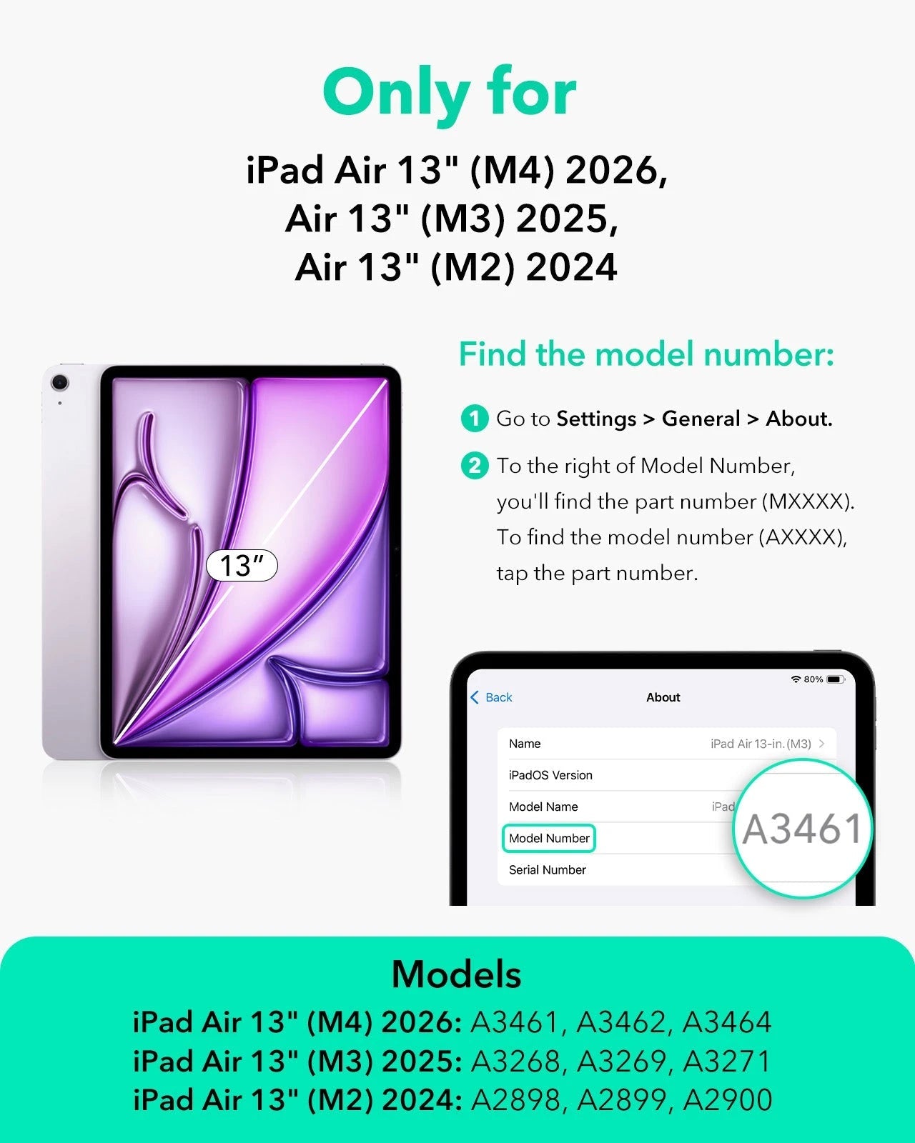 iPad Air 13" (M4) 2026 Paper-Feel Magnetic Screen Protector - 1 Pack ESR ESR