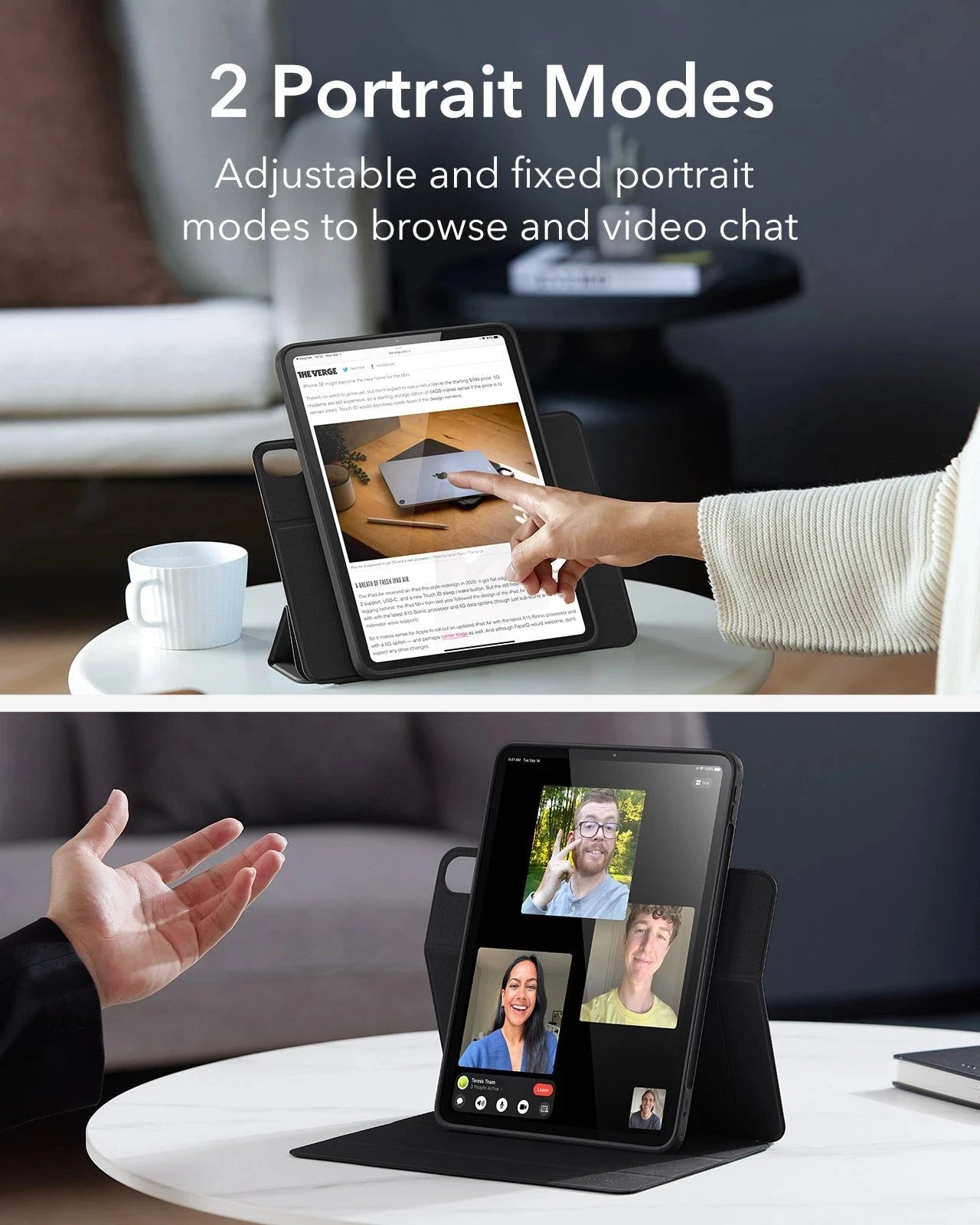 iPad Air 13" (M4) 2026 Rebound Hybrid Case 360 - Black ESR ESR