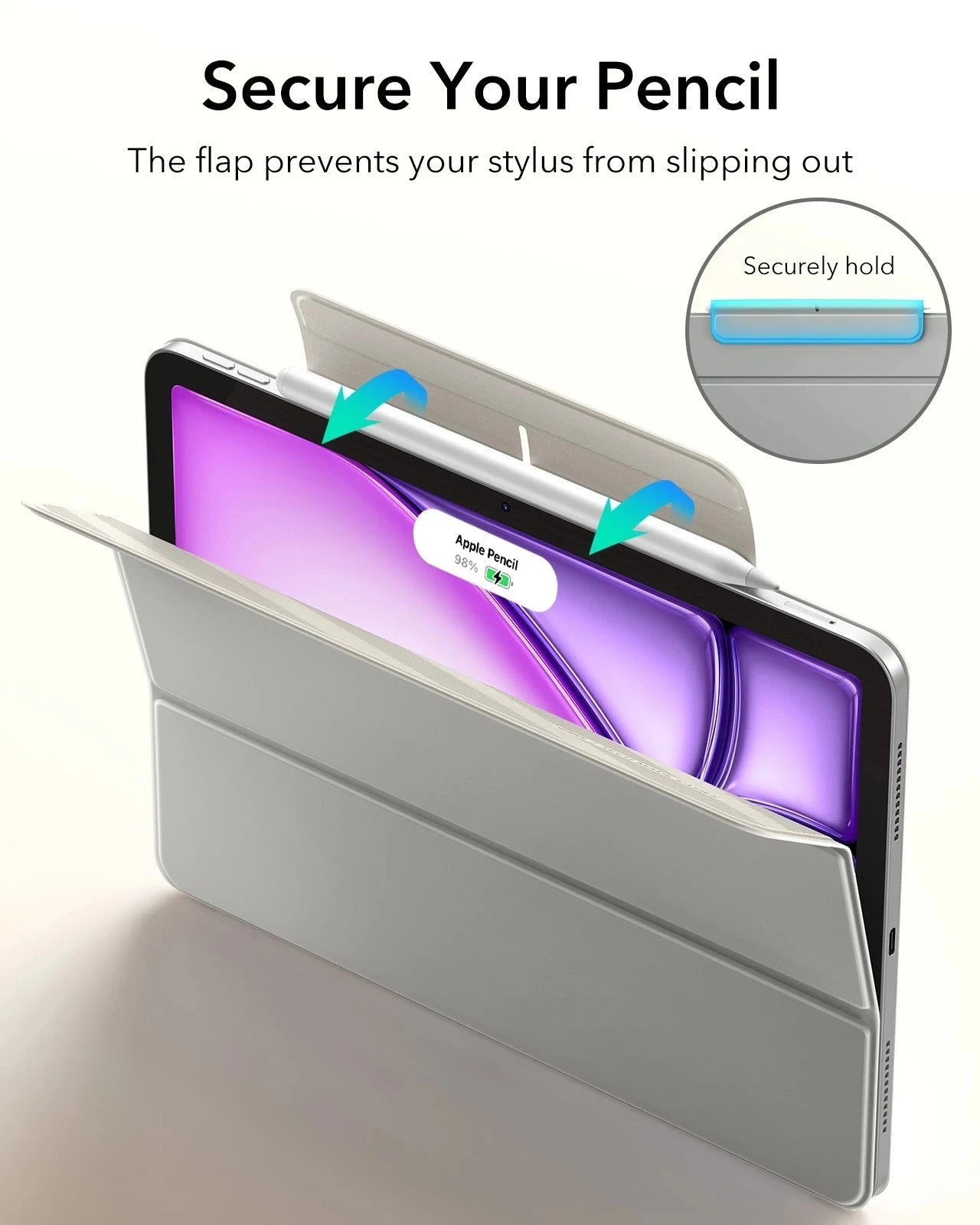 iPad Air 13" (M4) 2026 Rebound Magnetic Case - Grey ESR ESR