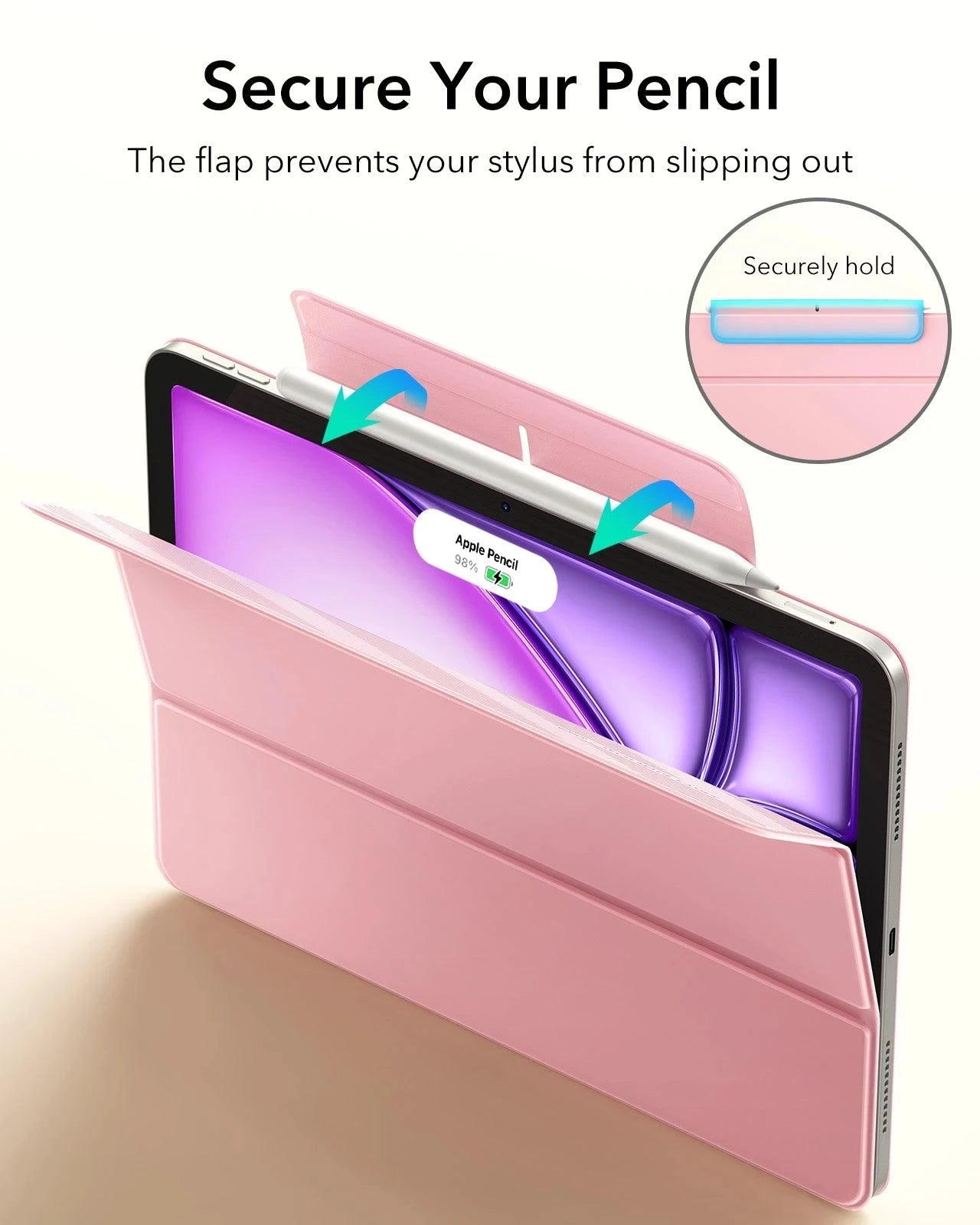 iPad Air 13" (M4) 2026 Rebound Magnetic Case - Pink ESR ESR