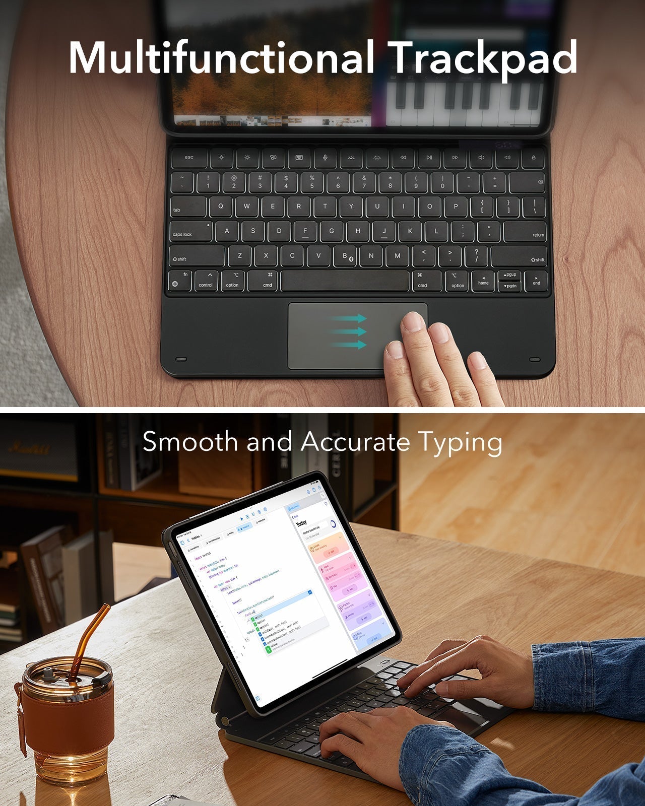 smooth and accurate typing keyboard case