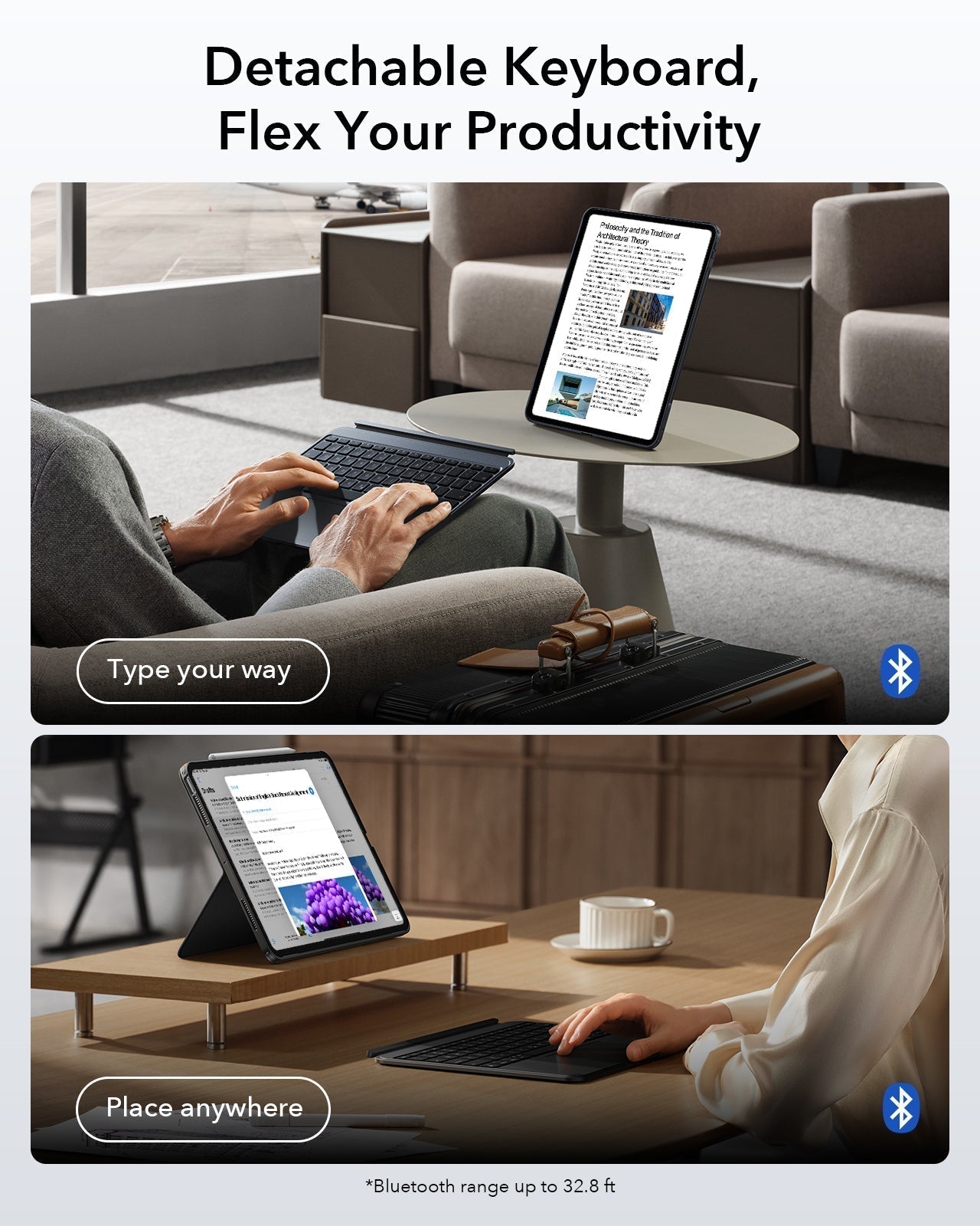 iPad Air 13" (M4) 2026 Shift Keyboard Case with Detachable-flex your productivity