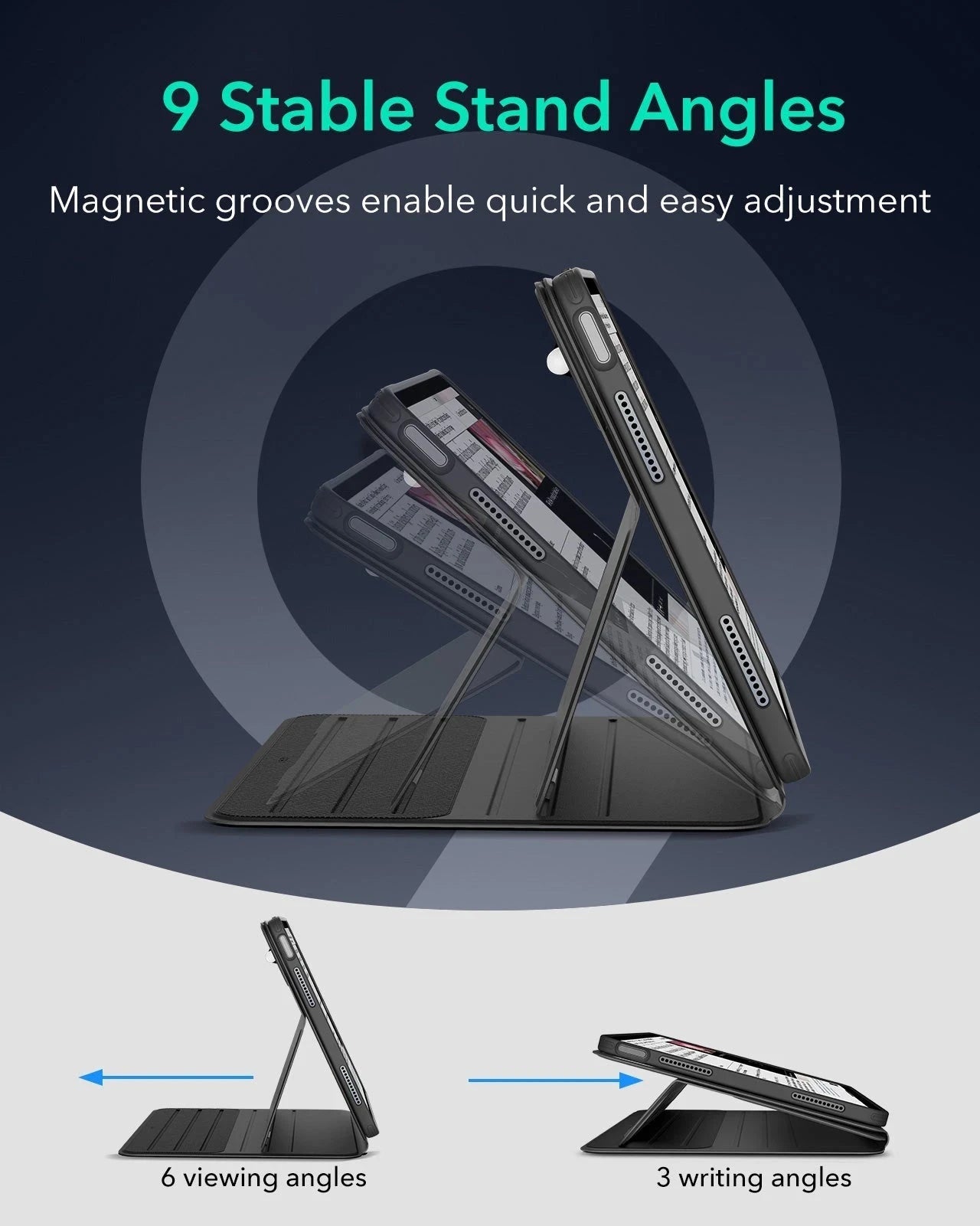 iPad Air 13" (M4) 2026 Shift Magnetic Case - Black ESR ESR