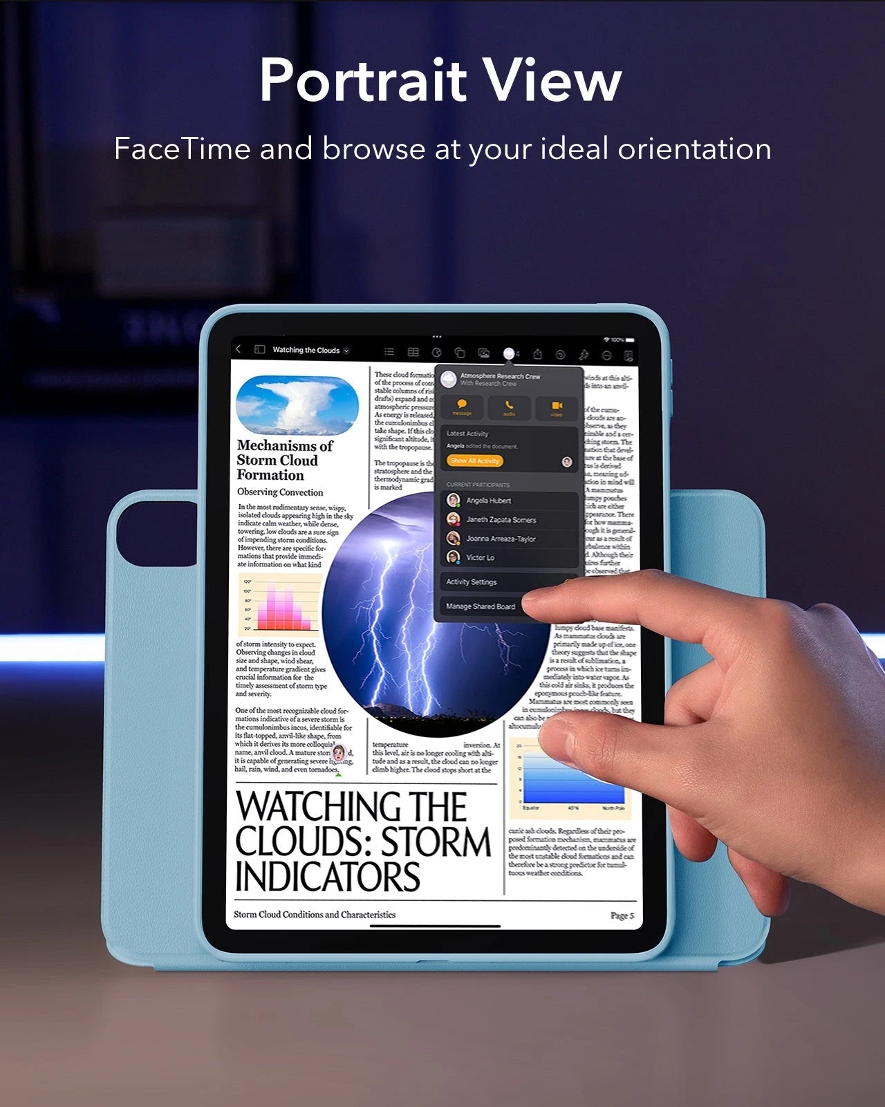 iPad Air 13" (M4) 2026 Shift Magnetic Case - Blue ESR ESR