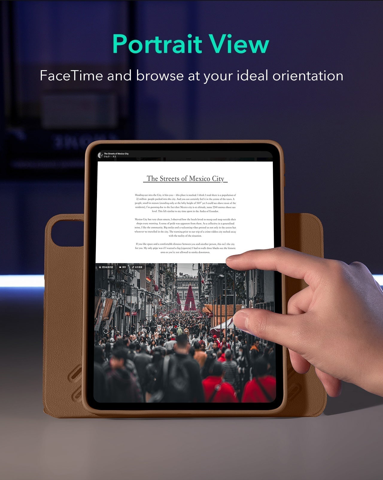 iPad Air 13" (M4) 2026 Shift Magnetic Case - Brown ESR ESR