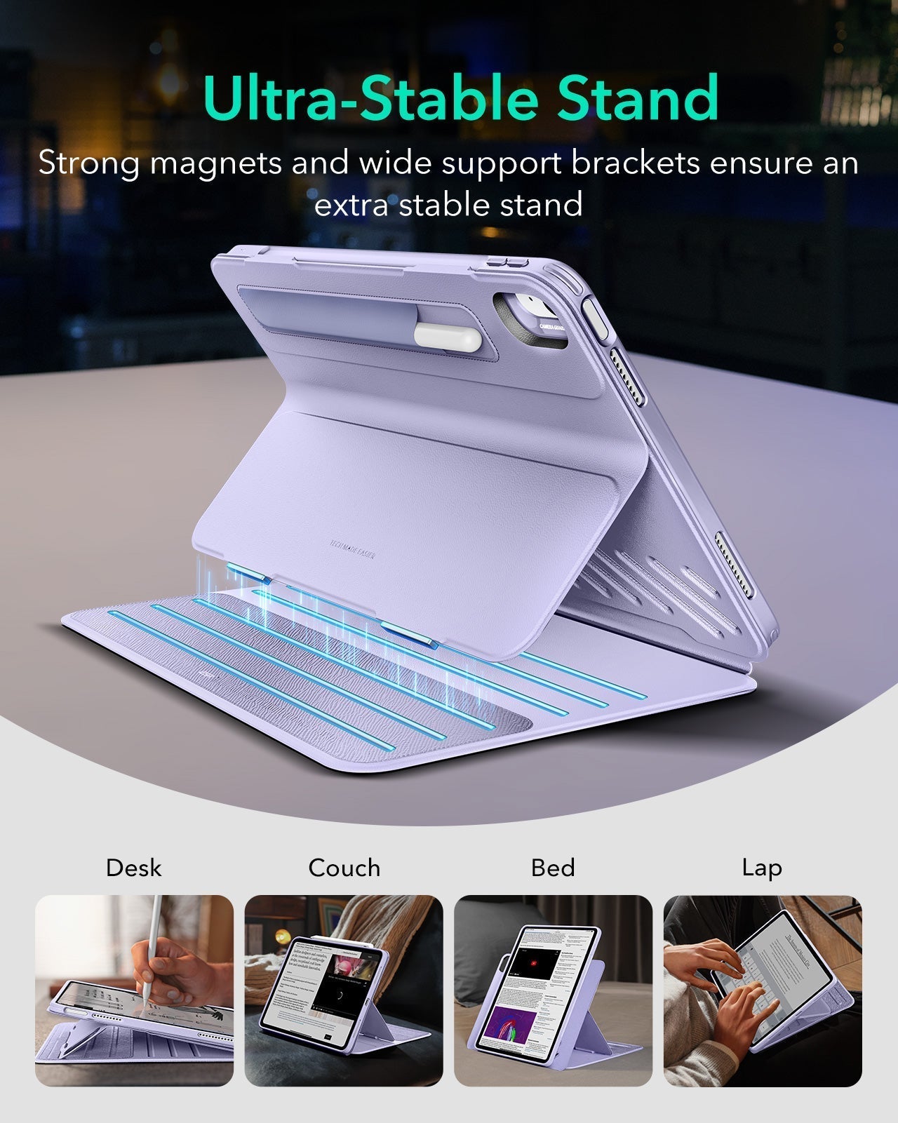 iPad Air 13" (M4) 2026 Shift Magnetic Case - Light Purple ESR ESR