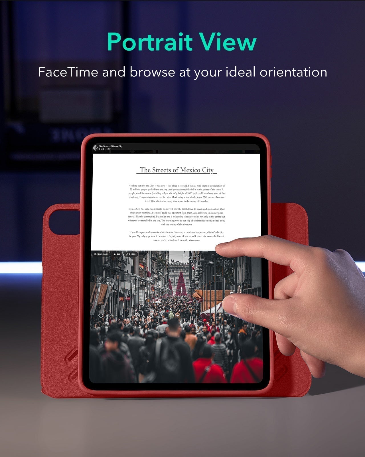 iPad Air 13" (M4) 2026 Shift Magnetic Case - Red ESR ESR