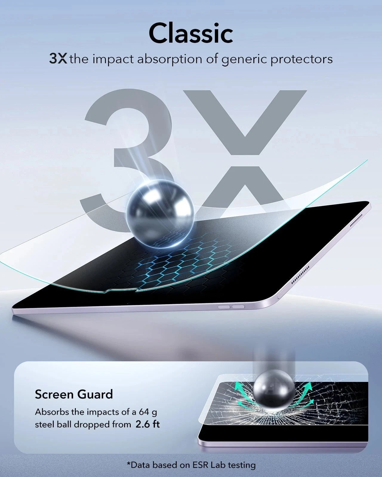 iPad Air 13" (M4) 2026 UltraFit Classic Paper-Feel Screen Protector – 2 Pack ESR ESR