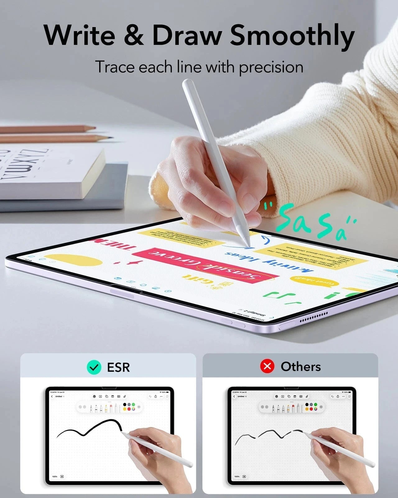 iPad Air 13" (M4) 2026 UltraFit Classic Paper-Feel Screen Protector – 2 Pack ESR ESR