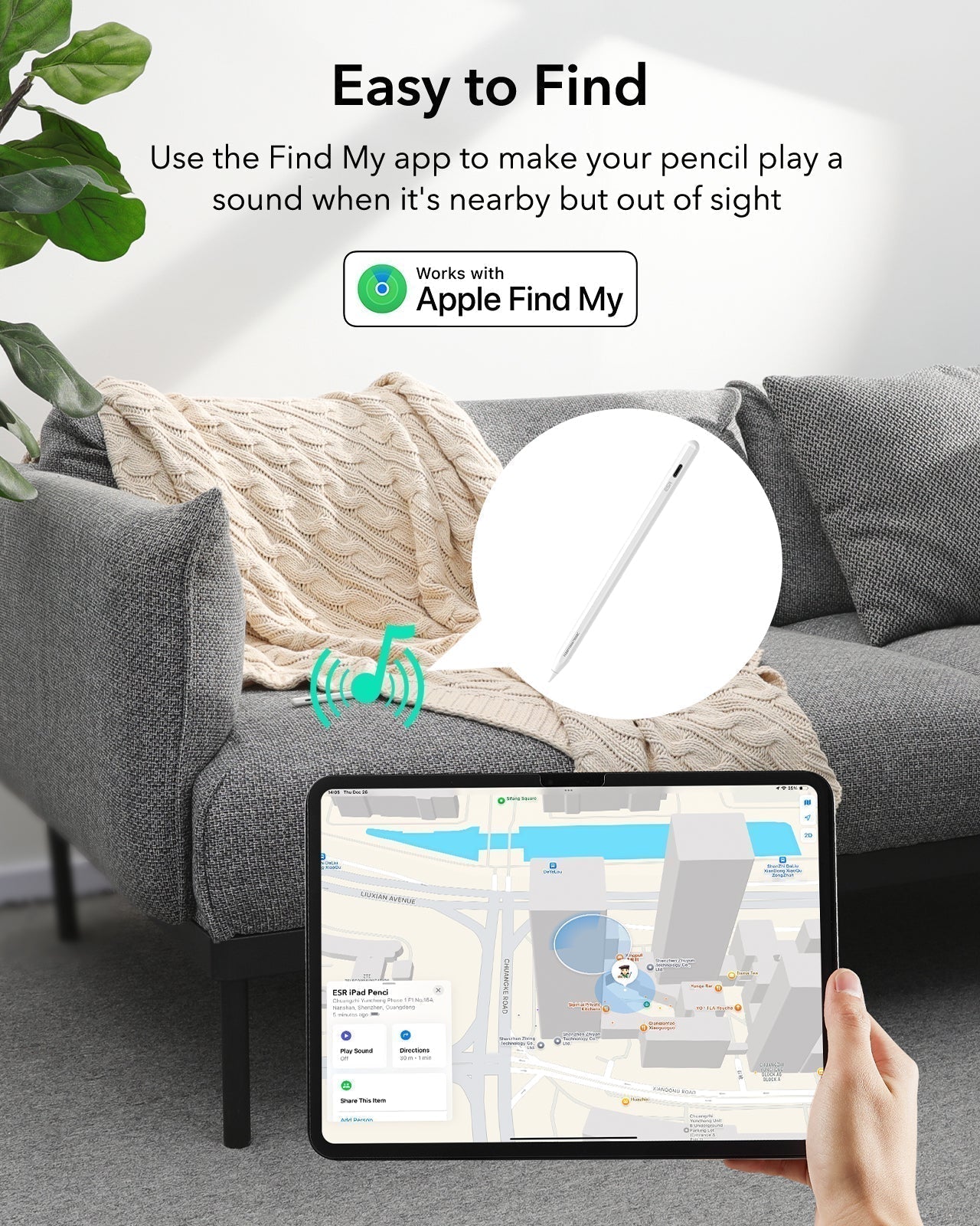 iPad Air 13" (M4) 2026 Bundle Rebound Magnetic Keyboard Case 360 & Digital Pencil-easy to Find