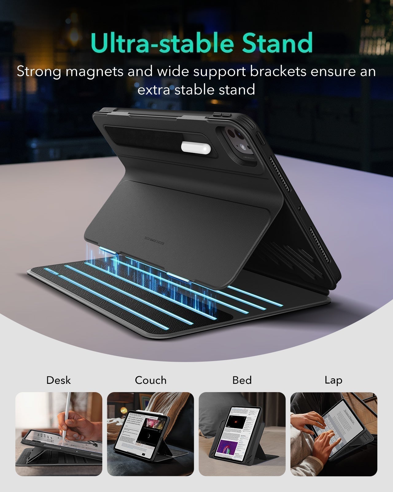 iPad Pro 11 inch ipad case with ultra-stable stand