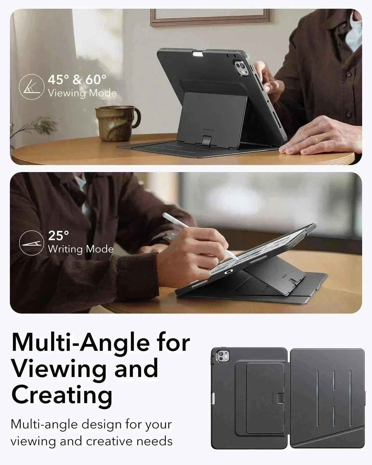 iPad Pro 13" (2024) Flip Magnetic Case with Pencil Holder - Black ESR ESR