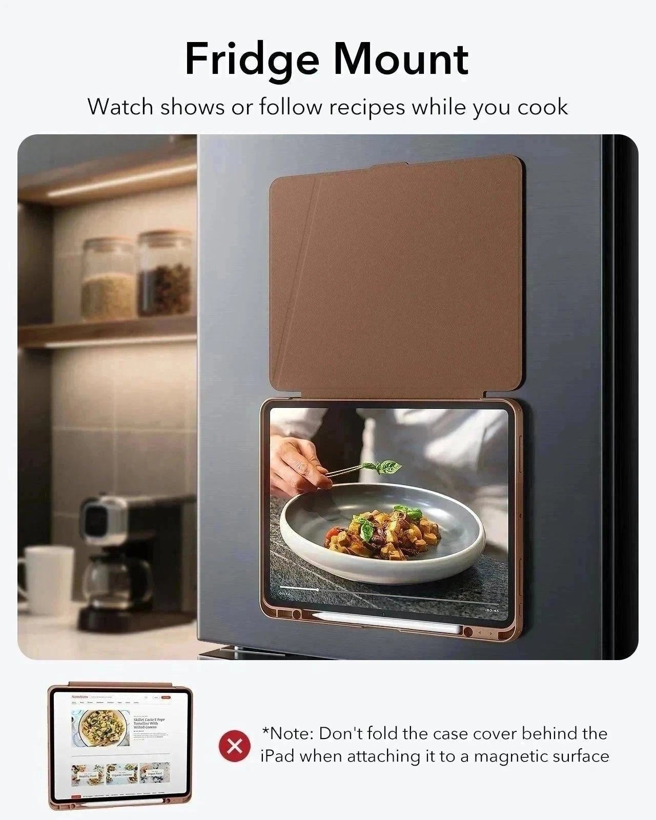 iPad Pro 13" (2024) Flip Magnetic Case with Pencil Holder - Brown ESR ESR