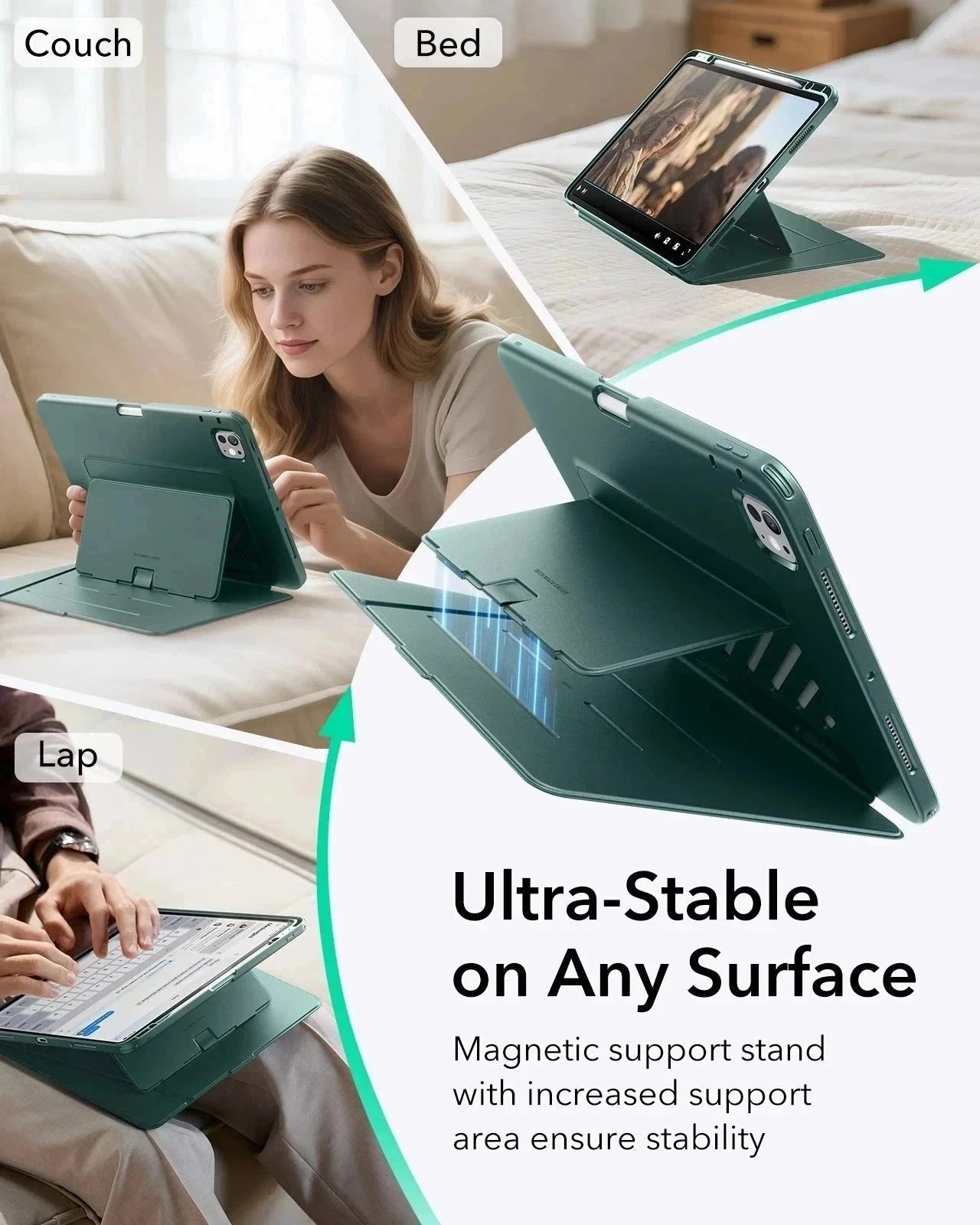 iPad Pro 11" (2024) Flip Magnetic Case with Pencil Holder - Green ESR ESR