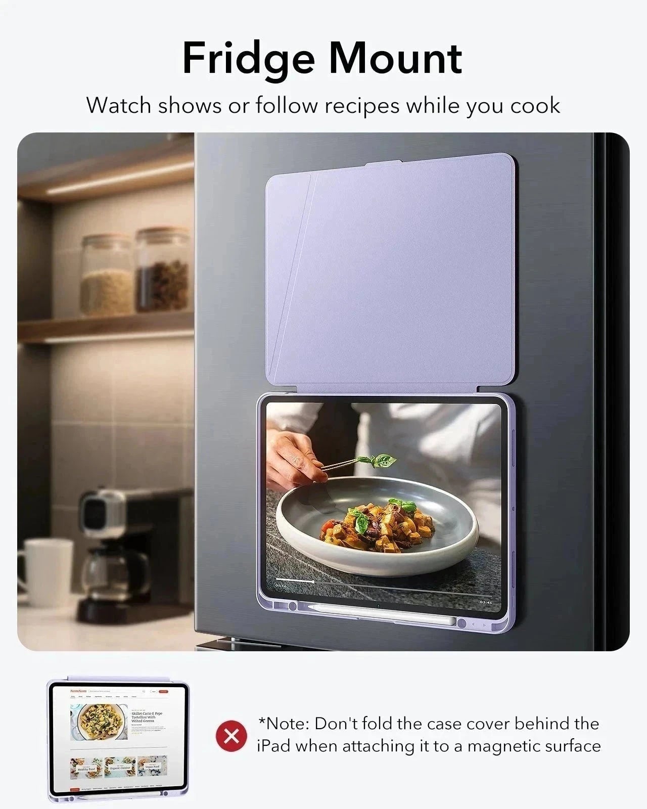 iPad Pro 11" (2024) Flip Magnetic Case with Pencil Holder - Purple ESR ESR